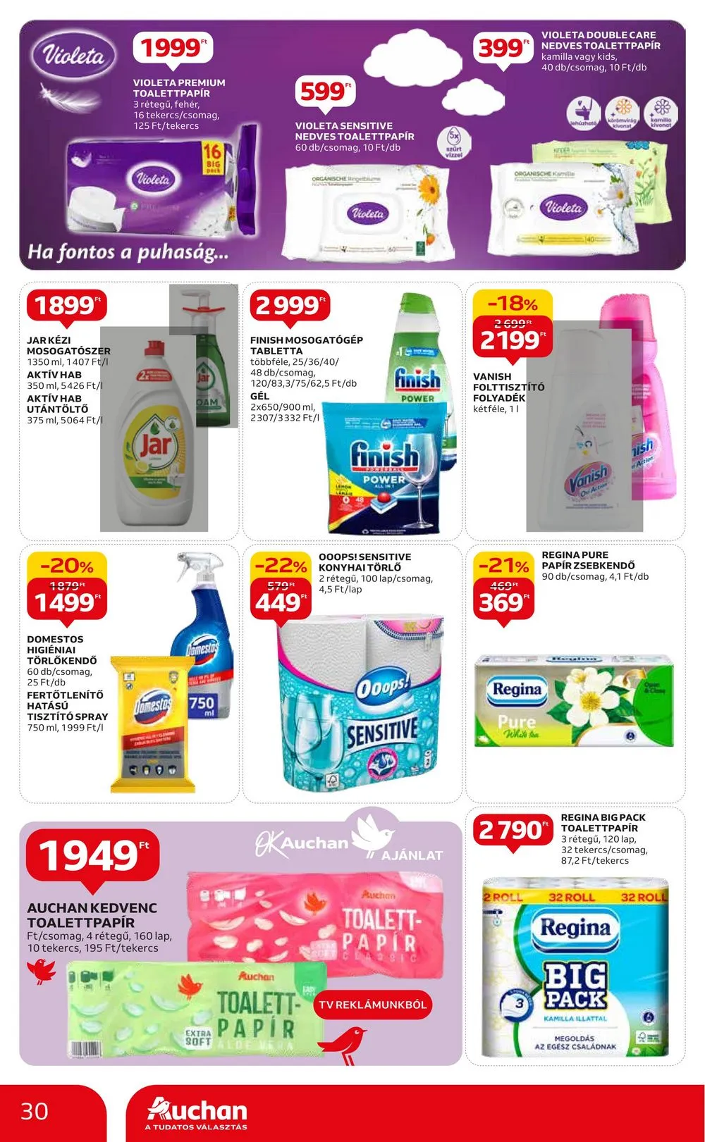 Auchan akciós újság Hipermarket 09.28–10.04 – 30. oldal