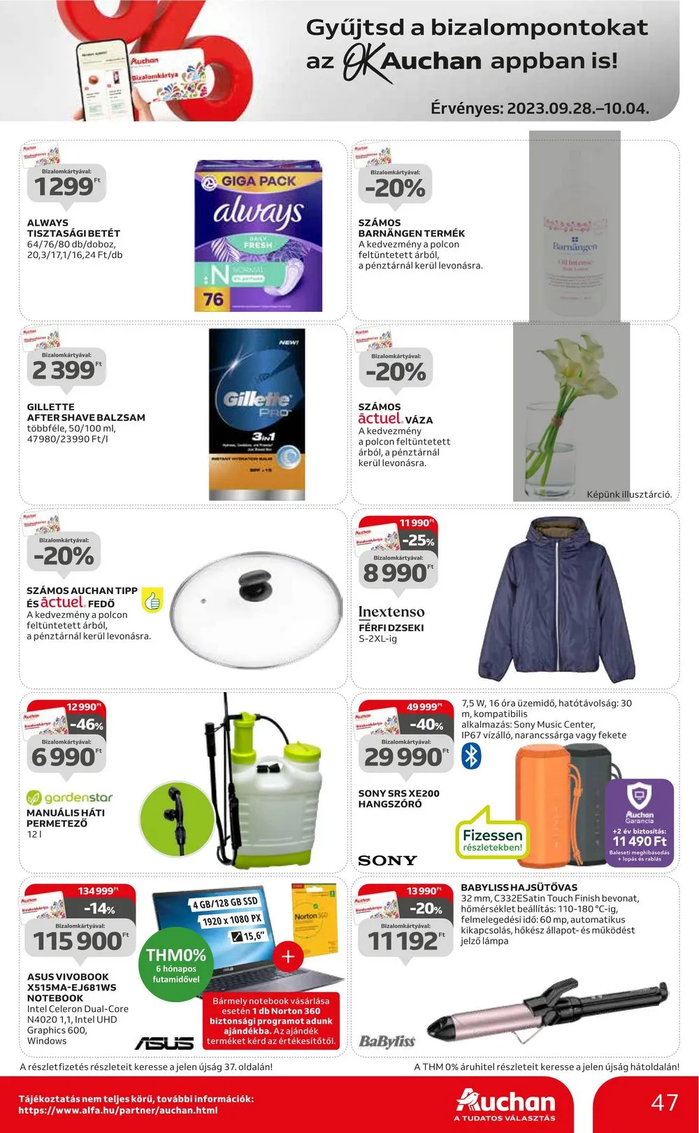 Auchan akciós újság Hipermarket 09.28–10.04 – 47. oldal