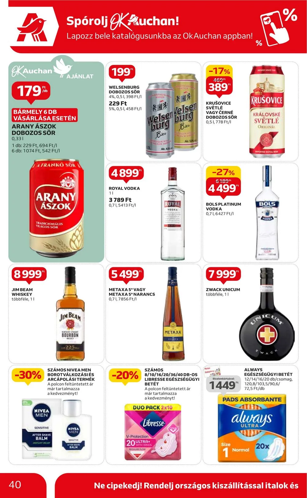 Auchan akciós újság Hipermarket 10.12–10.18 – 40. oldal