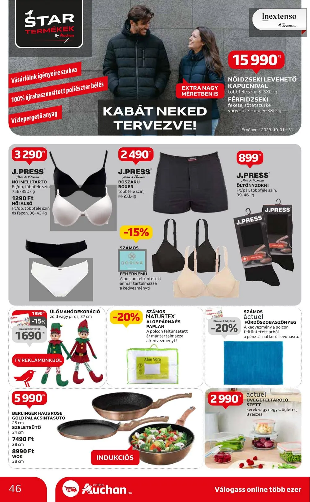 Auchan akciós újság Hipermarket 10.12–10.18 – 46. oldal