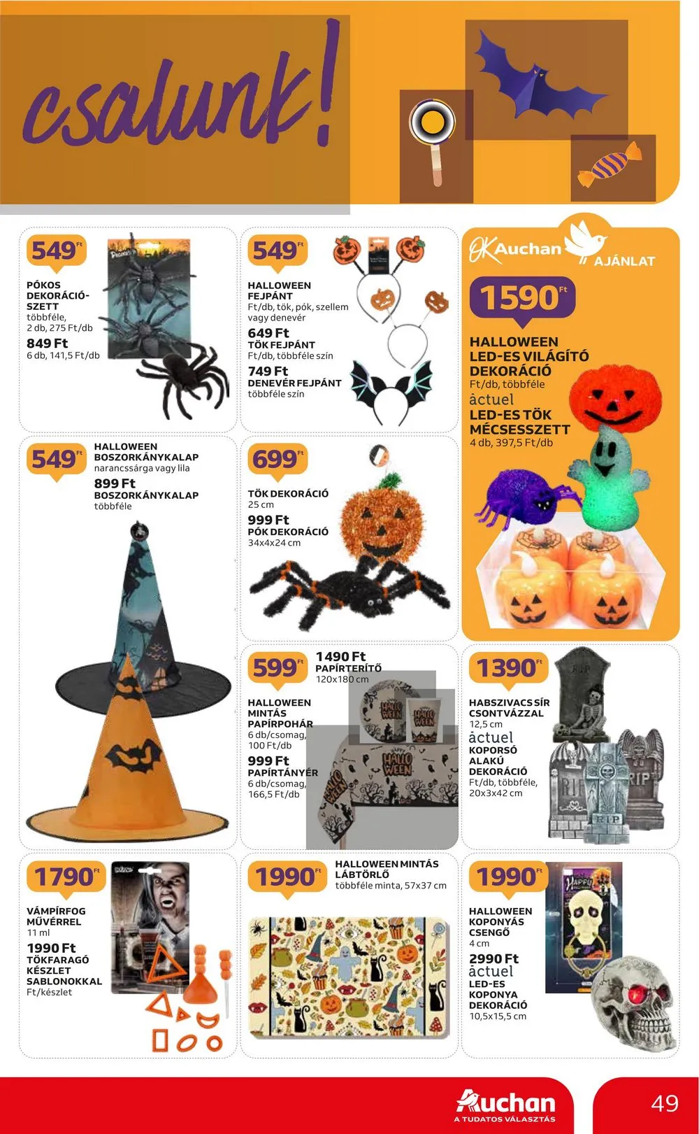 Auchan akciós újság Hipermarket 10.12–10.18 – 49. oldal