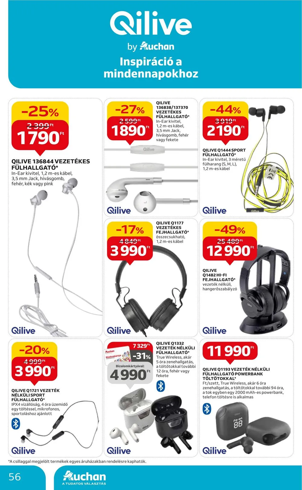 Auchan akciós újság Hipermarket 10.12–10.18 – 56. oldal