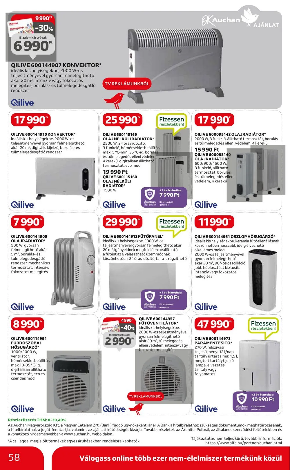 Auchan akciós újság Hipermarket 10.12–10.18 – 58. oldal
