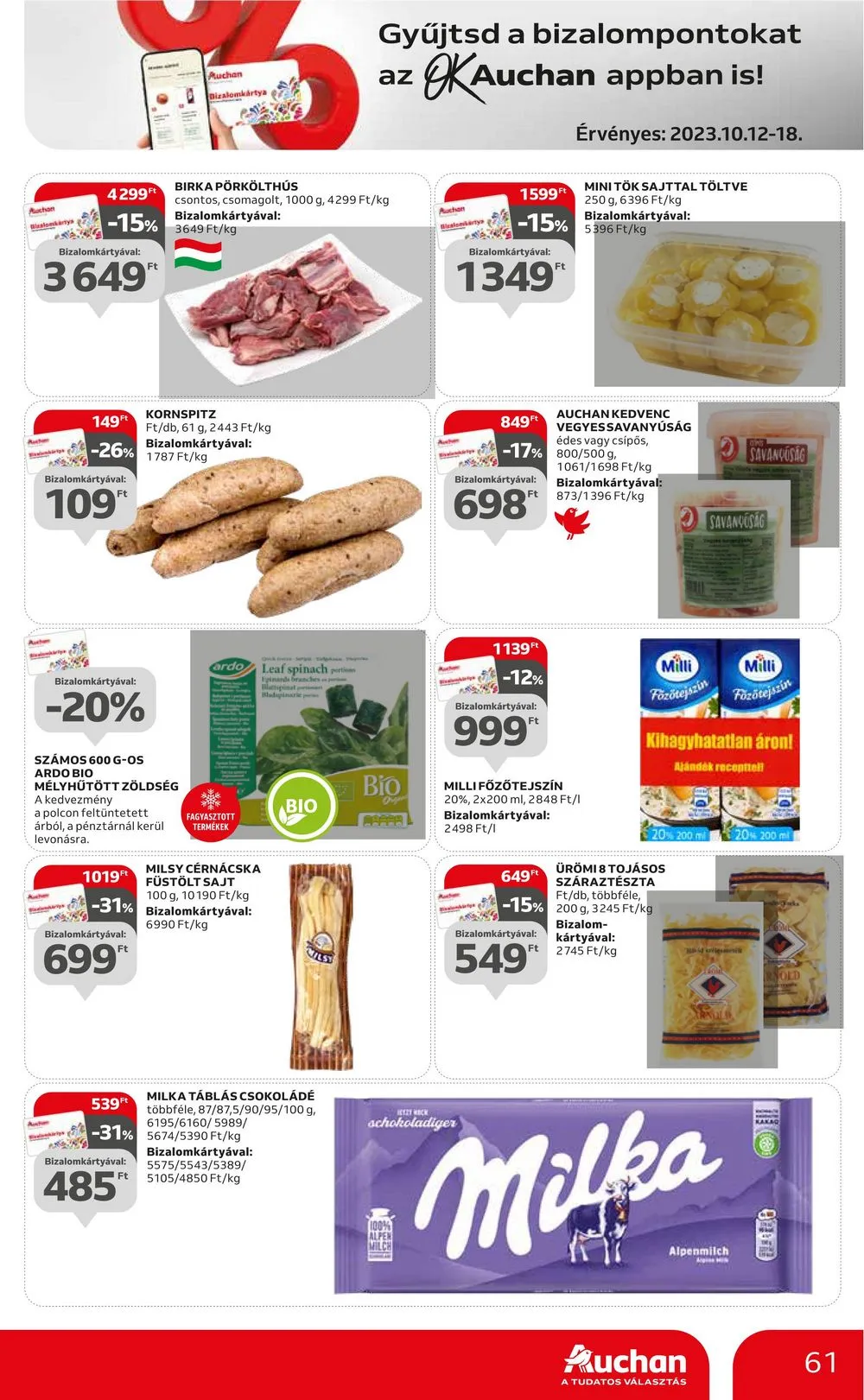 Auchan akciós újság Hipermarket 10.12–10.18 – 61. oldal