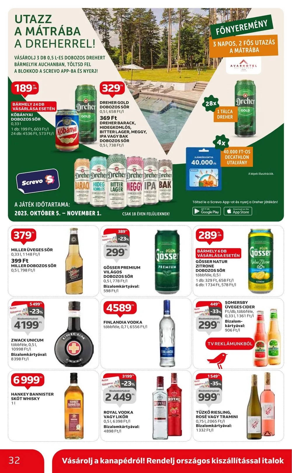 Auchan akciós újság Hipermarket 10.19–10.25 – 32. oldal