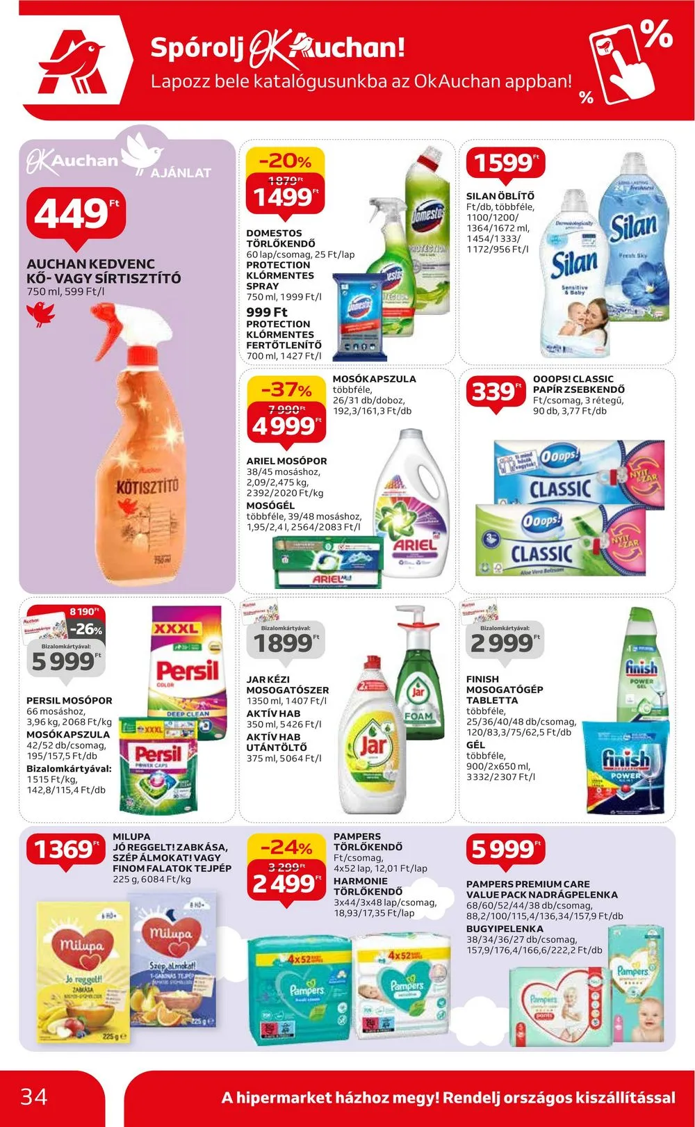 Auchan akciós újság Hipermarket 10.19–10.25 – 34. oldal