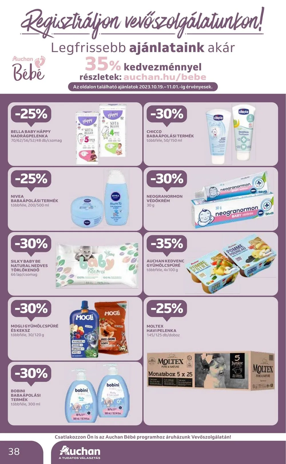 Auchan akciós újság Hipermarket 10.19–10.25 – 38. oldal
