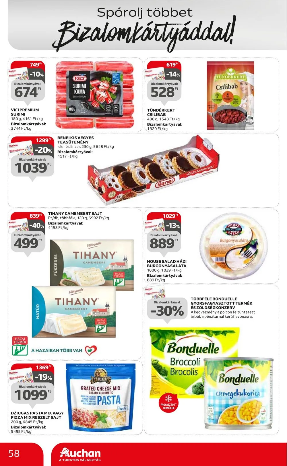 Auchan akciós újság Hipermarket 10.19–10.25 – 58. oldal
