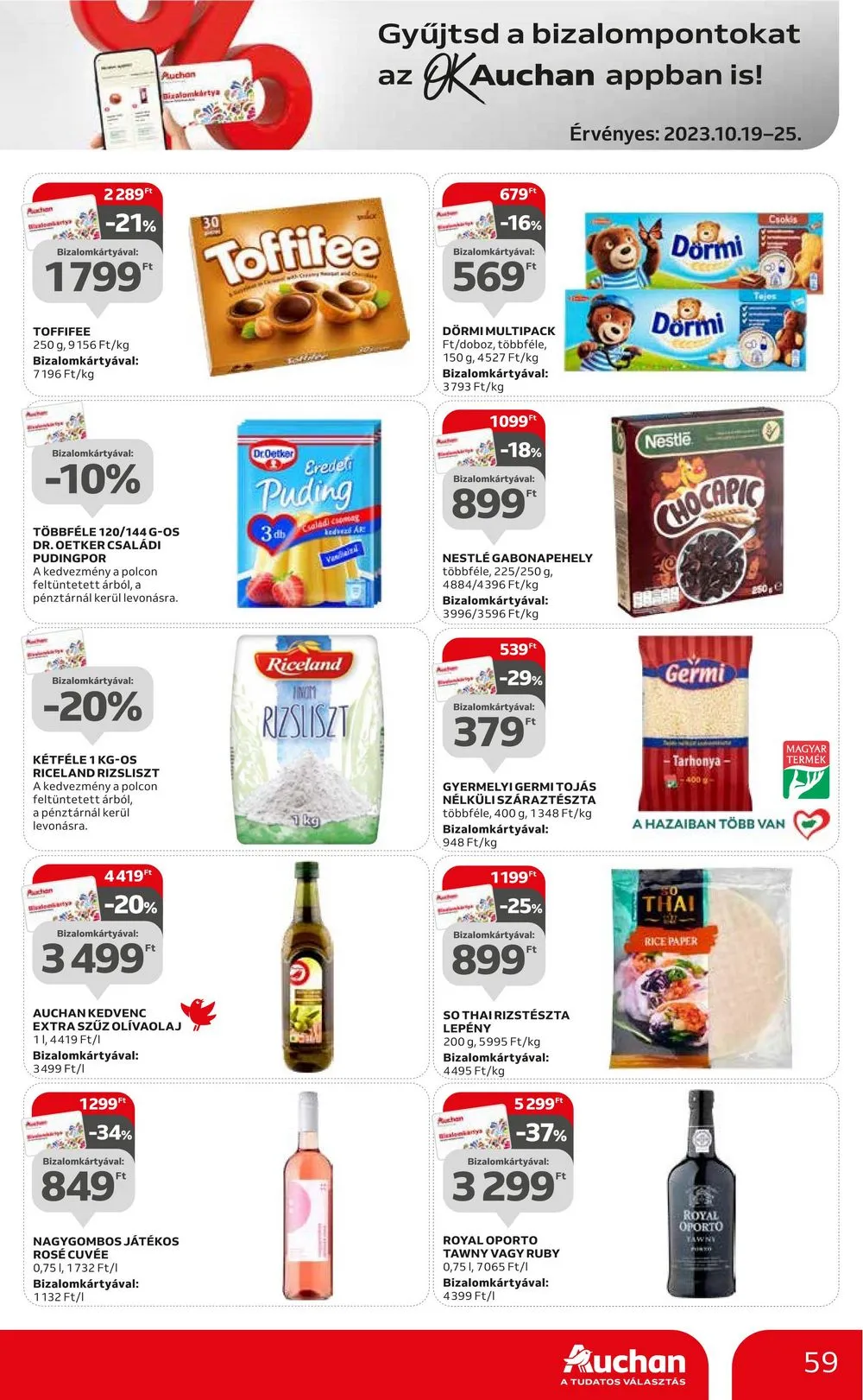 Auchan akciós újság Hipermarket 10.19–10.25 – 59. oldal