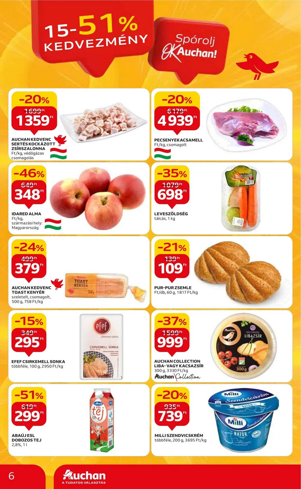 Auchan akciós újság Hipermarket 10.19–10.25 – 6. oldal