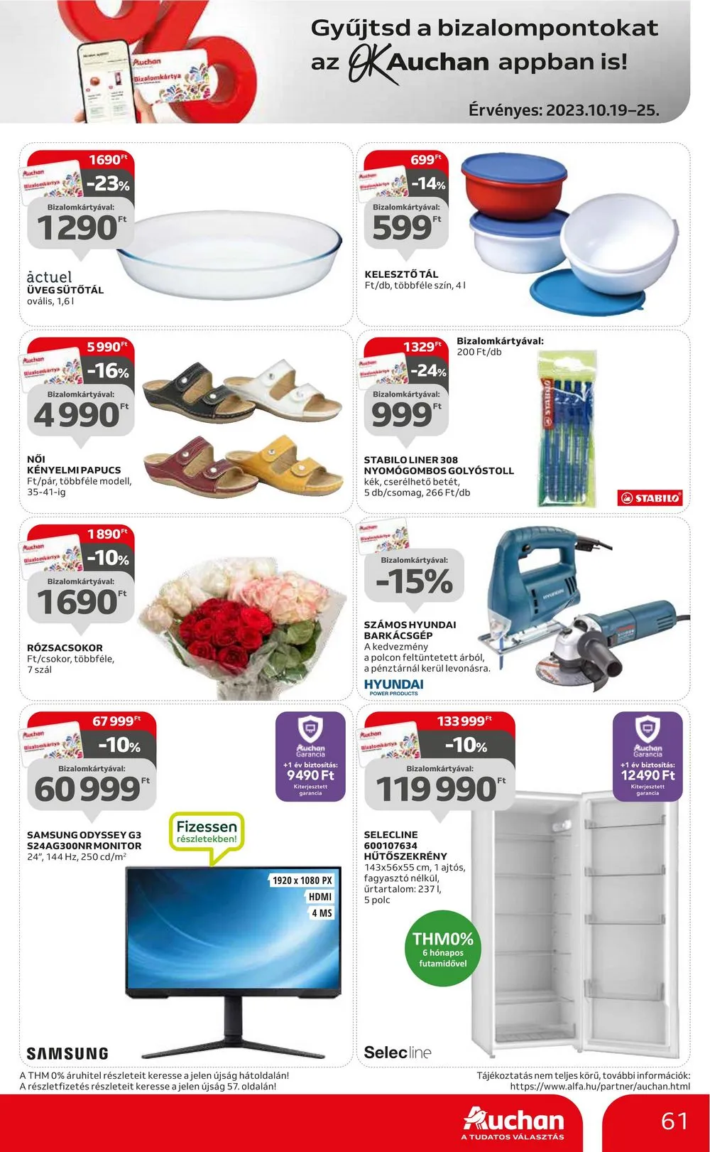 Auchan akciós újság Hipermarket 10.19–10.25 – 61. oldal
