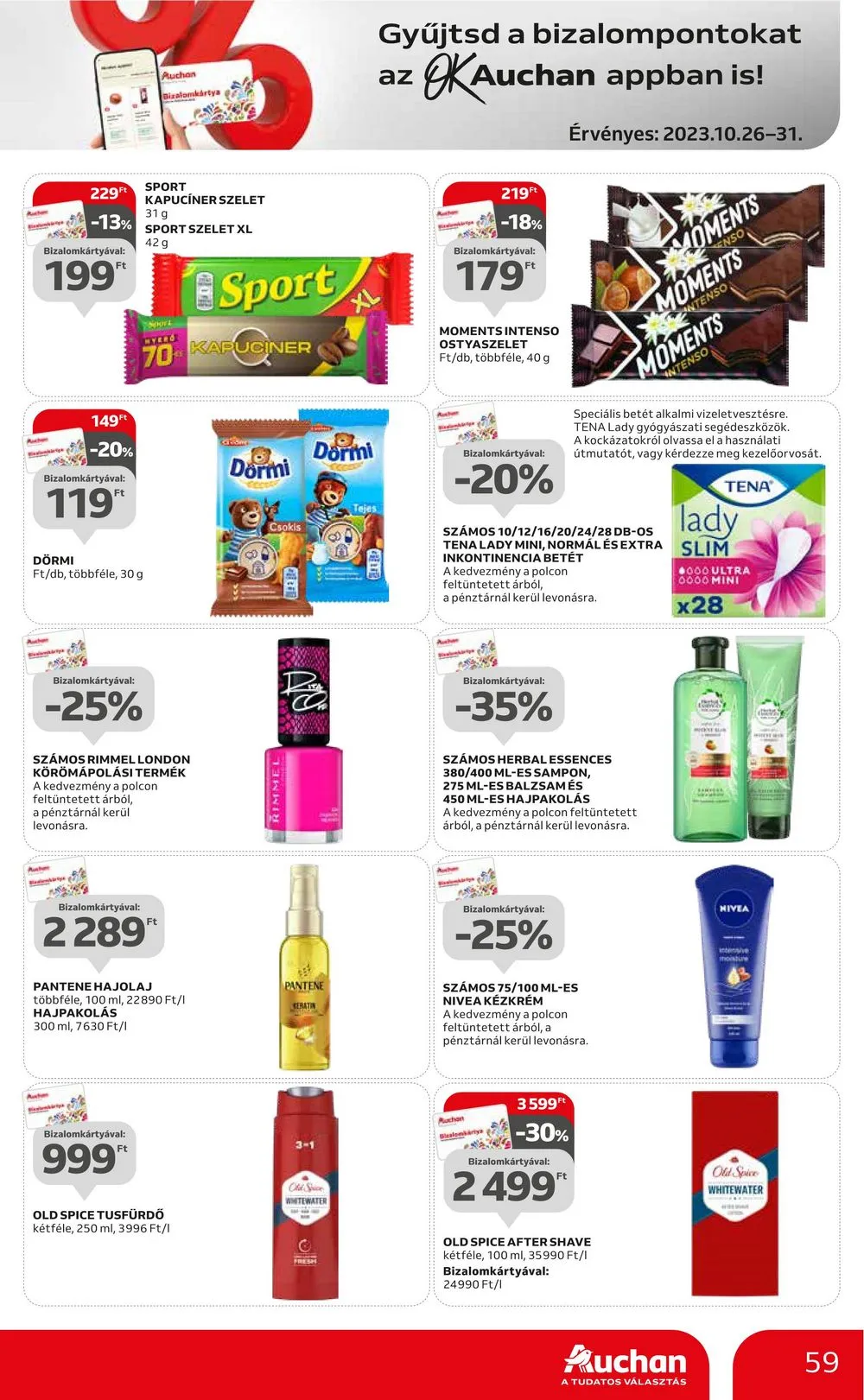 Auchan akciós újság Hipermarket 10.26–10.31 – 59. oldal