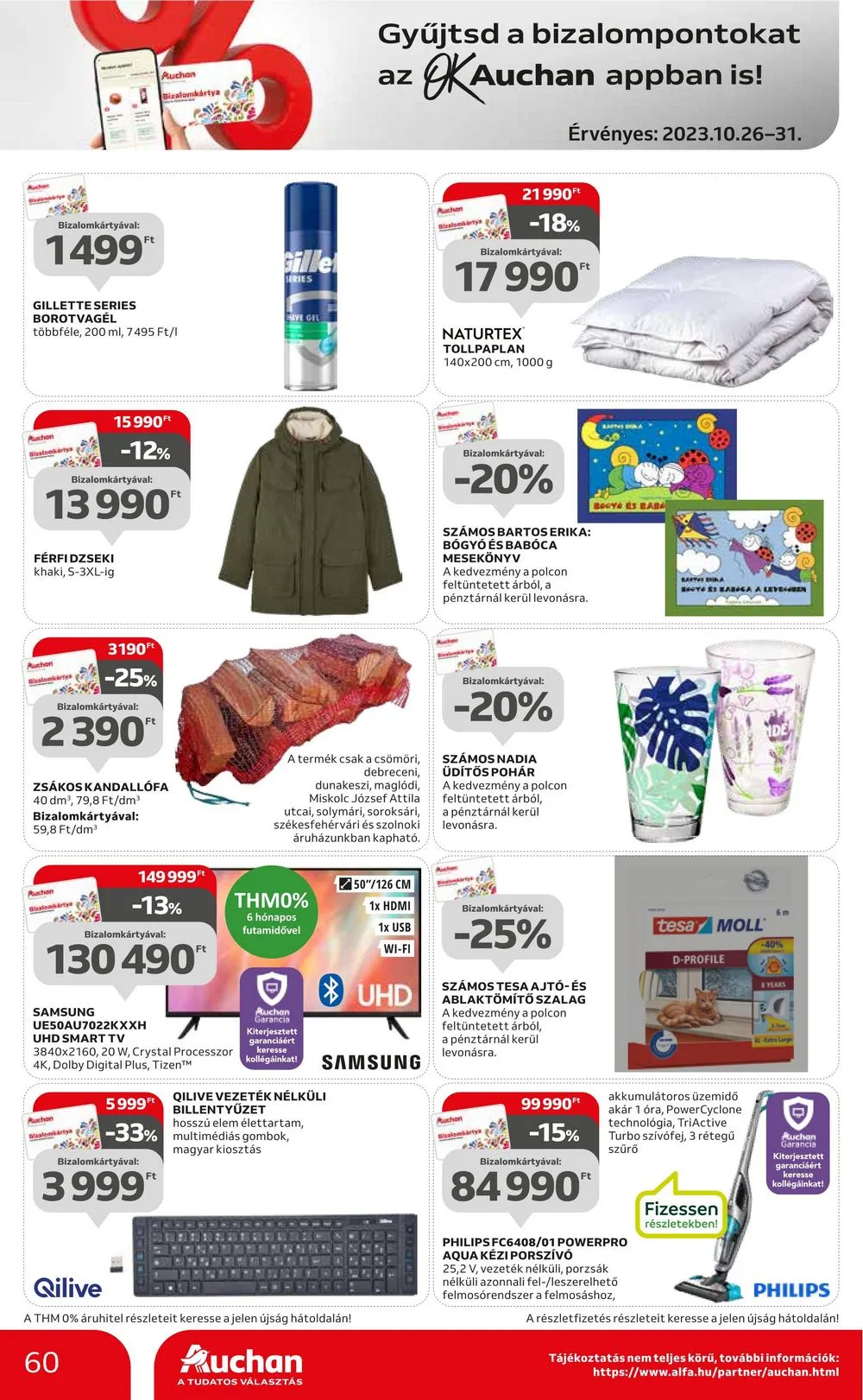 Auchan akciós újság Hipermarket 10.26–10.31 – 60. oldal