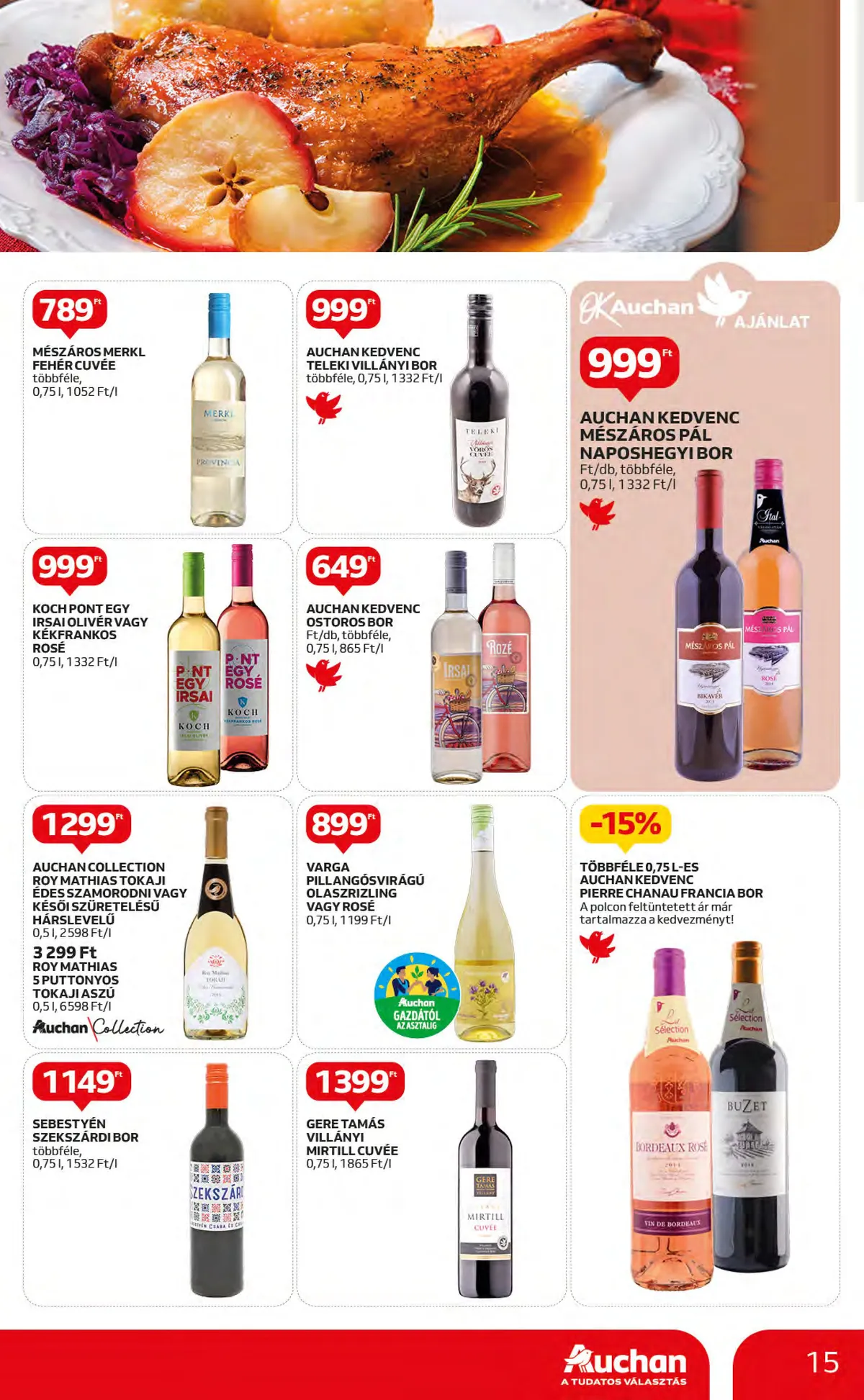 Auchan akciós újság Hipermarket 11.09–11.15 – 15. oldal