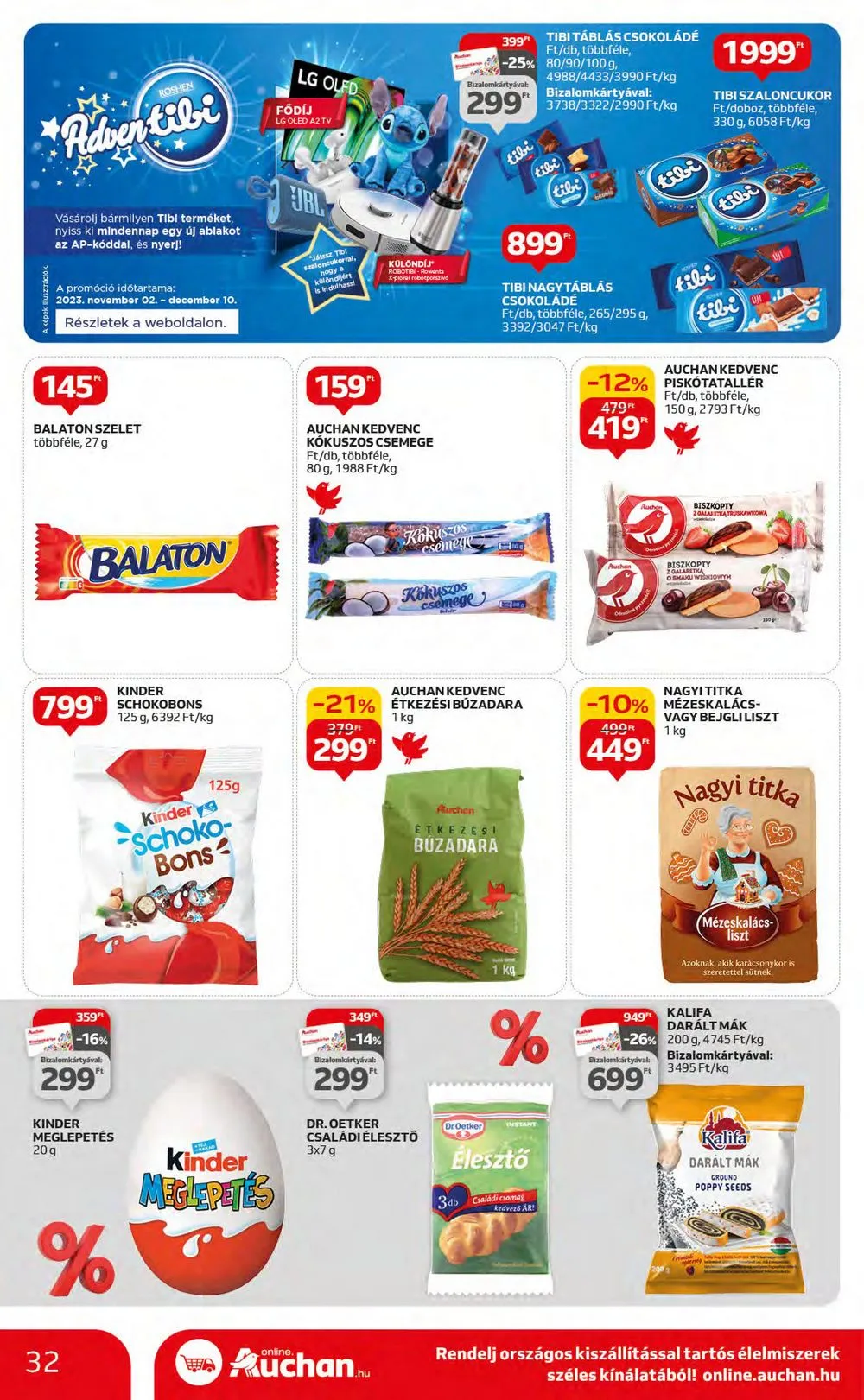 Auchan akciós újság Hipermarket 11.16–11.22 – 32. oldal