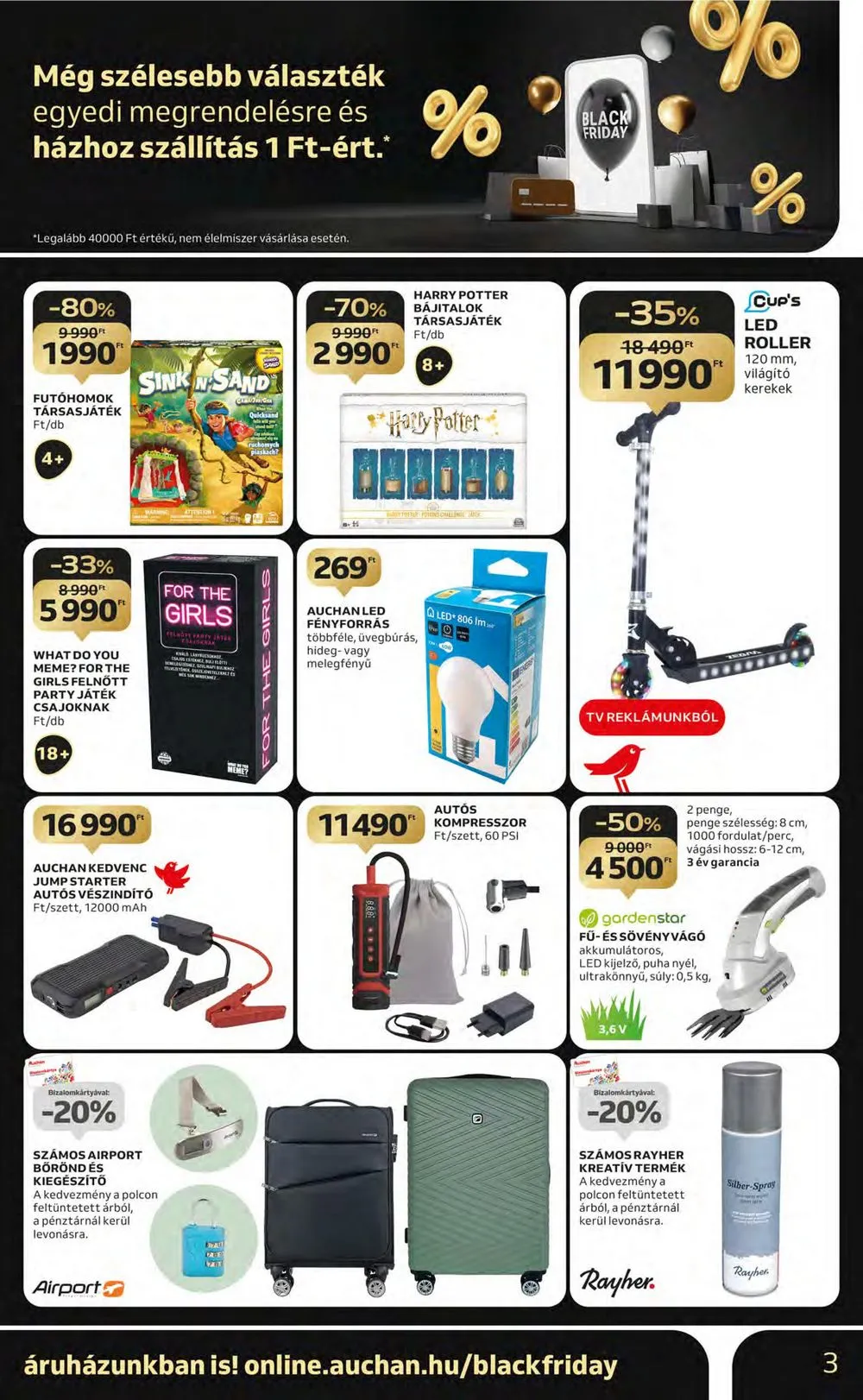 Auchan akciós újság Hipermarket 11.23–11.29 – 3. oldal