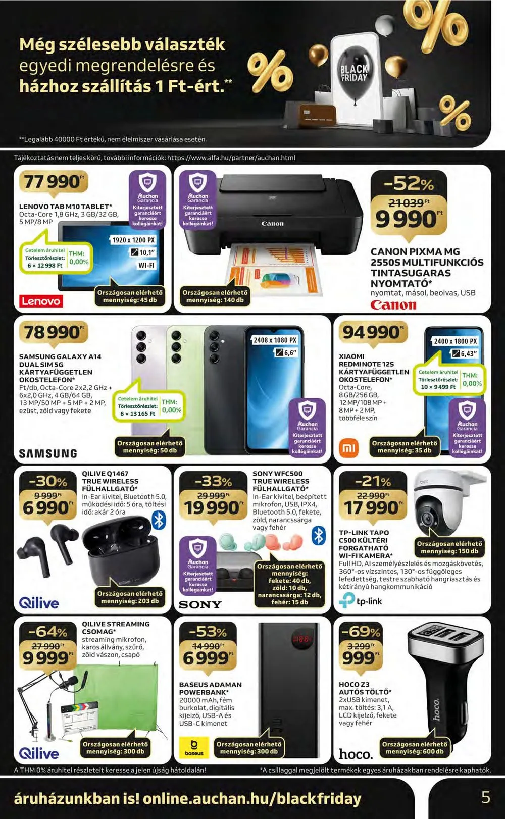 Auchan akciós újság Hipermarket 11.23–11.29 – 5. oldal