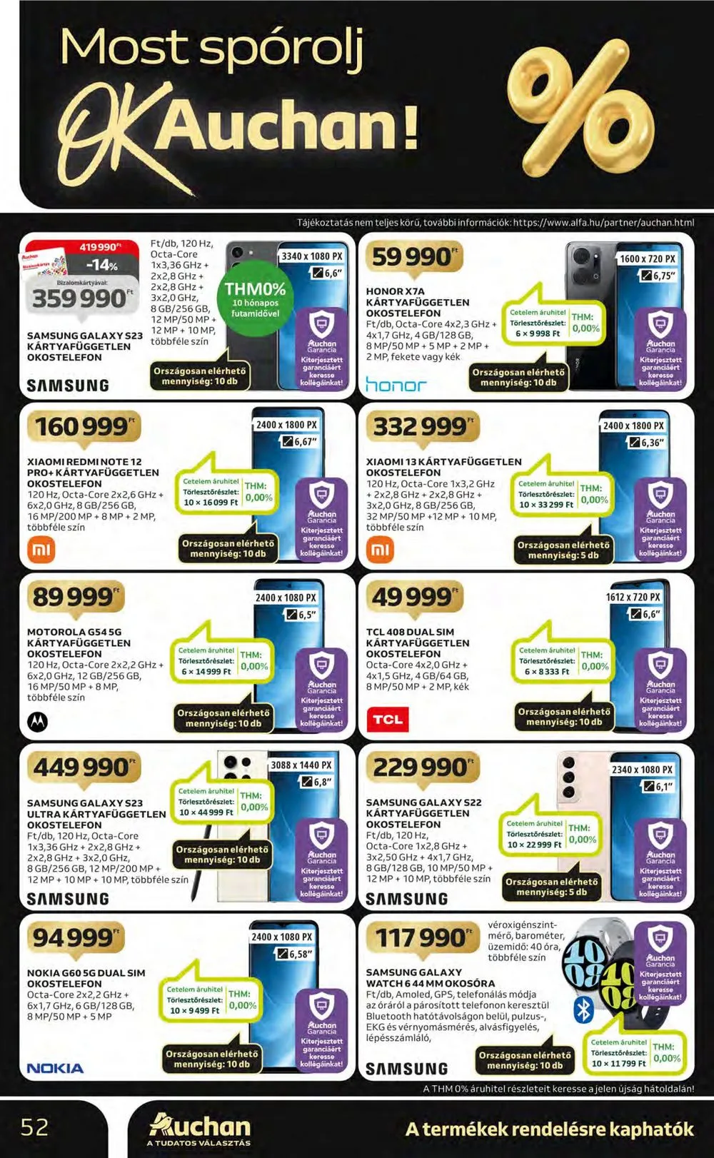 Auchan akciós újság Hipermarket 11.23–11.29 – 52. oldal