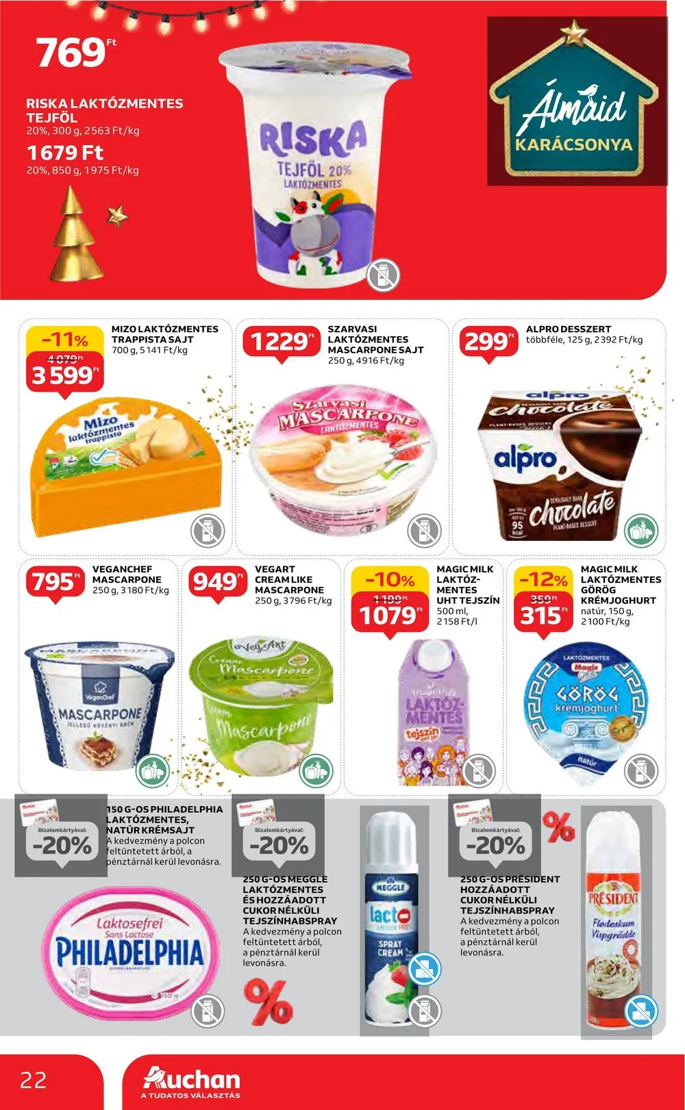 Auchan akciós újság Hipermarket 12.14–12.20 – 22. oldal