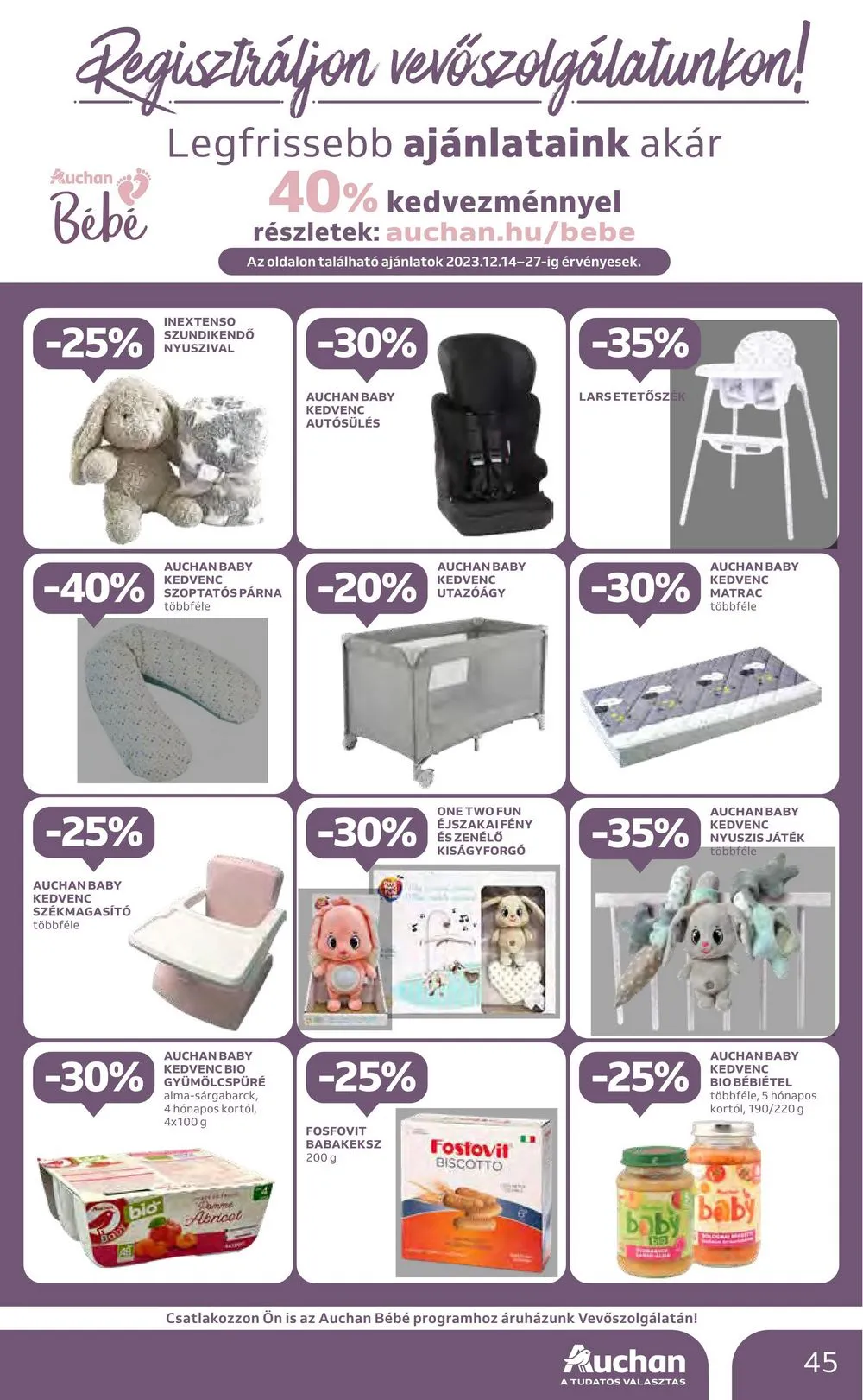 Auchan akciós újság Hipermarket 12.14–12.20 – 45. oldal