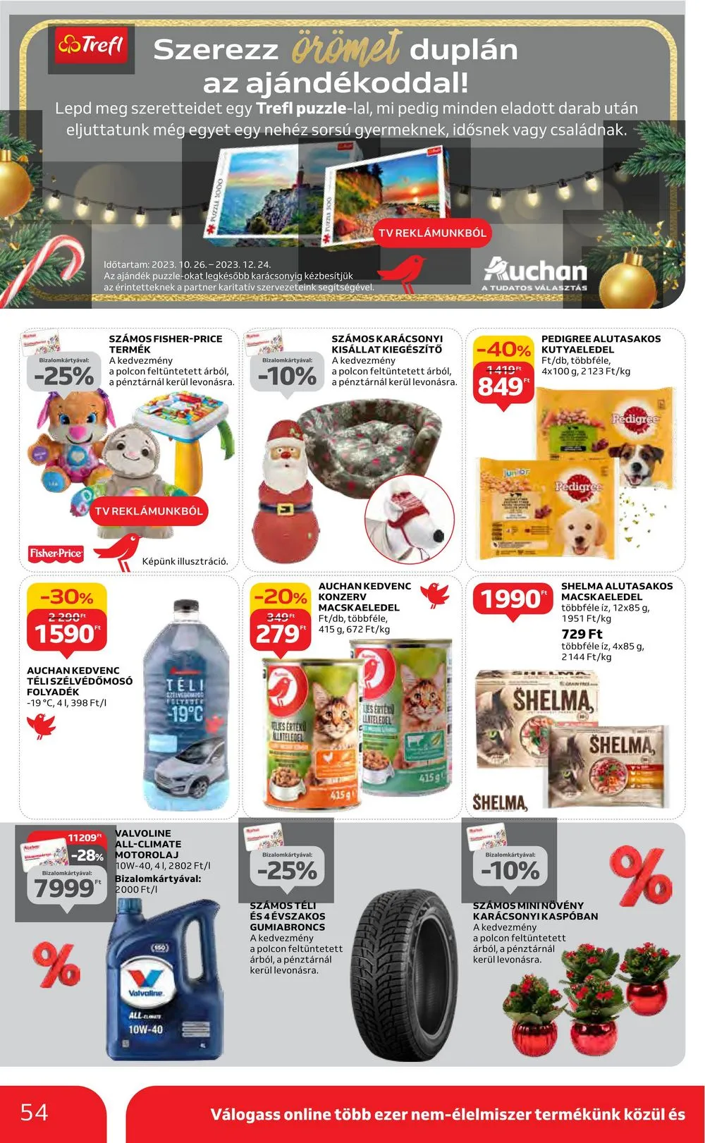 Auchan akciós újság Hipermarket 12.14–12.20 – 54. oldal
