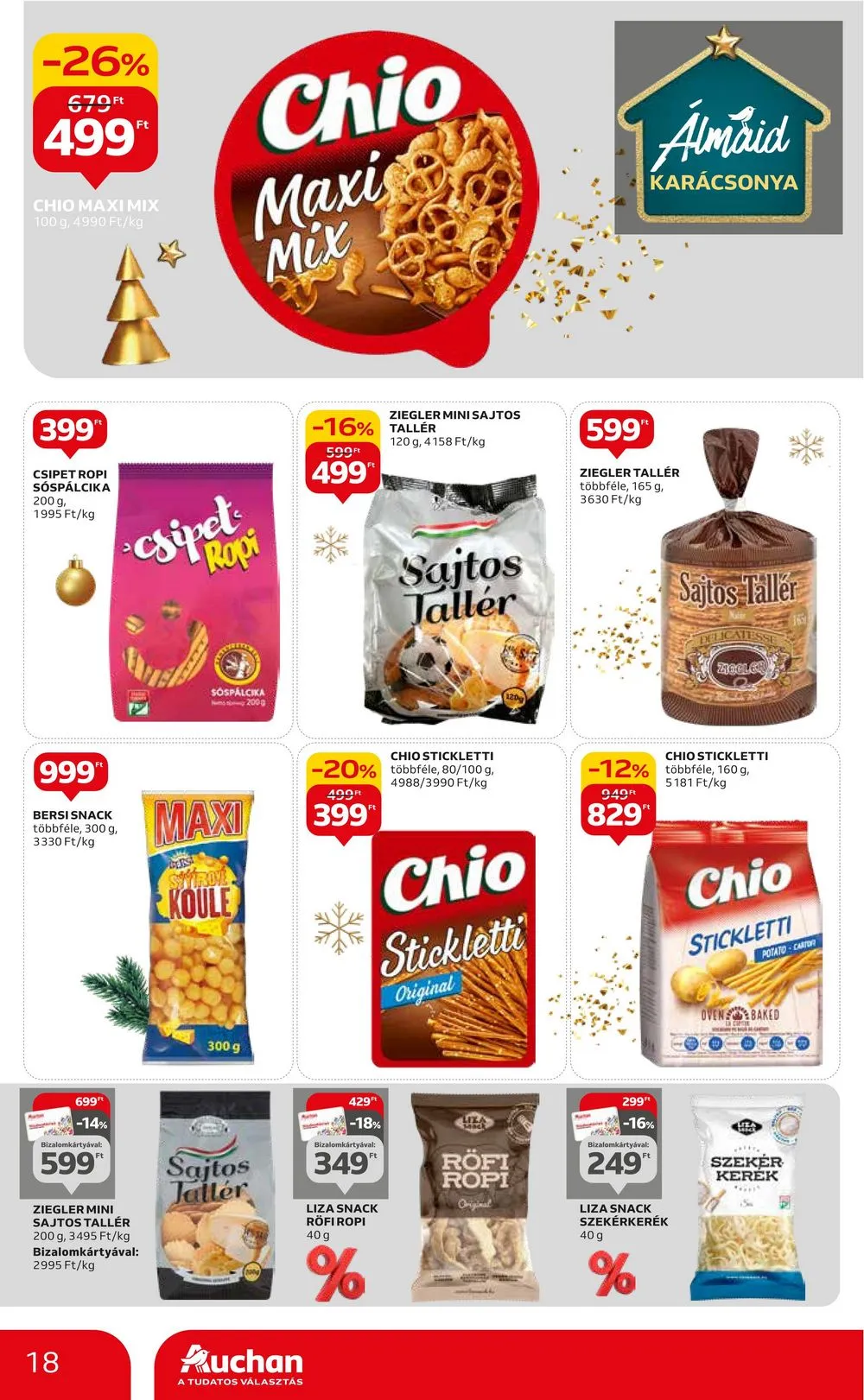 Auchan akciós újság Hipermarket 12.21–12.27 – 18. oldal