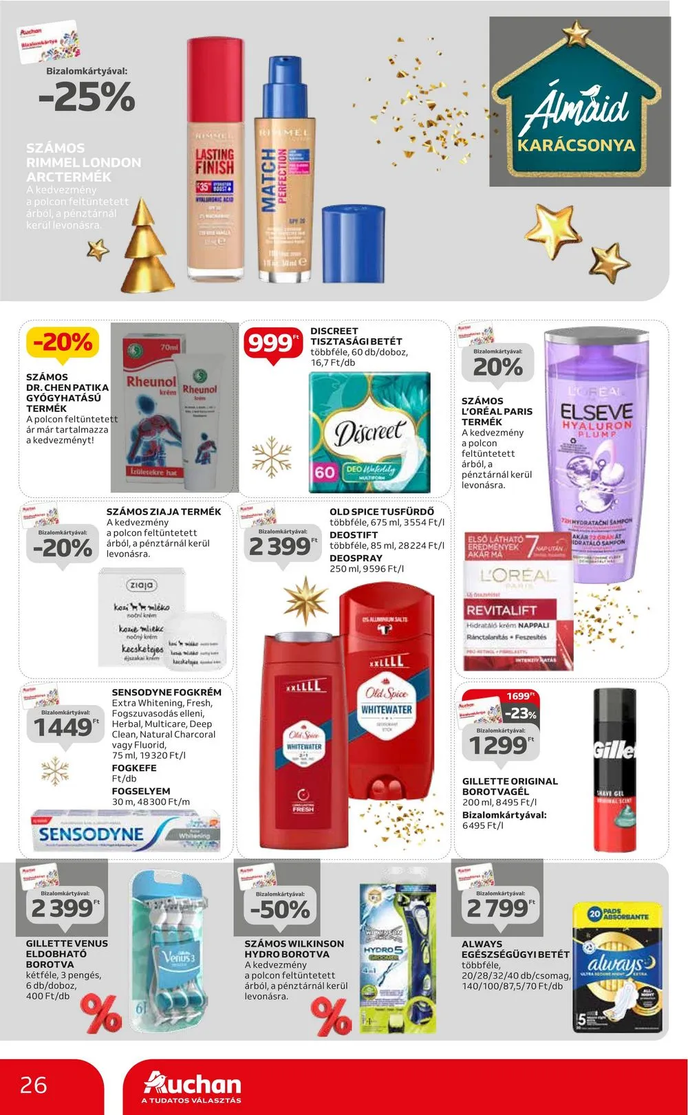 Auchan akciós újság Hipermarket 12.21–12.27 – 26. oldal