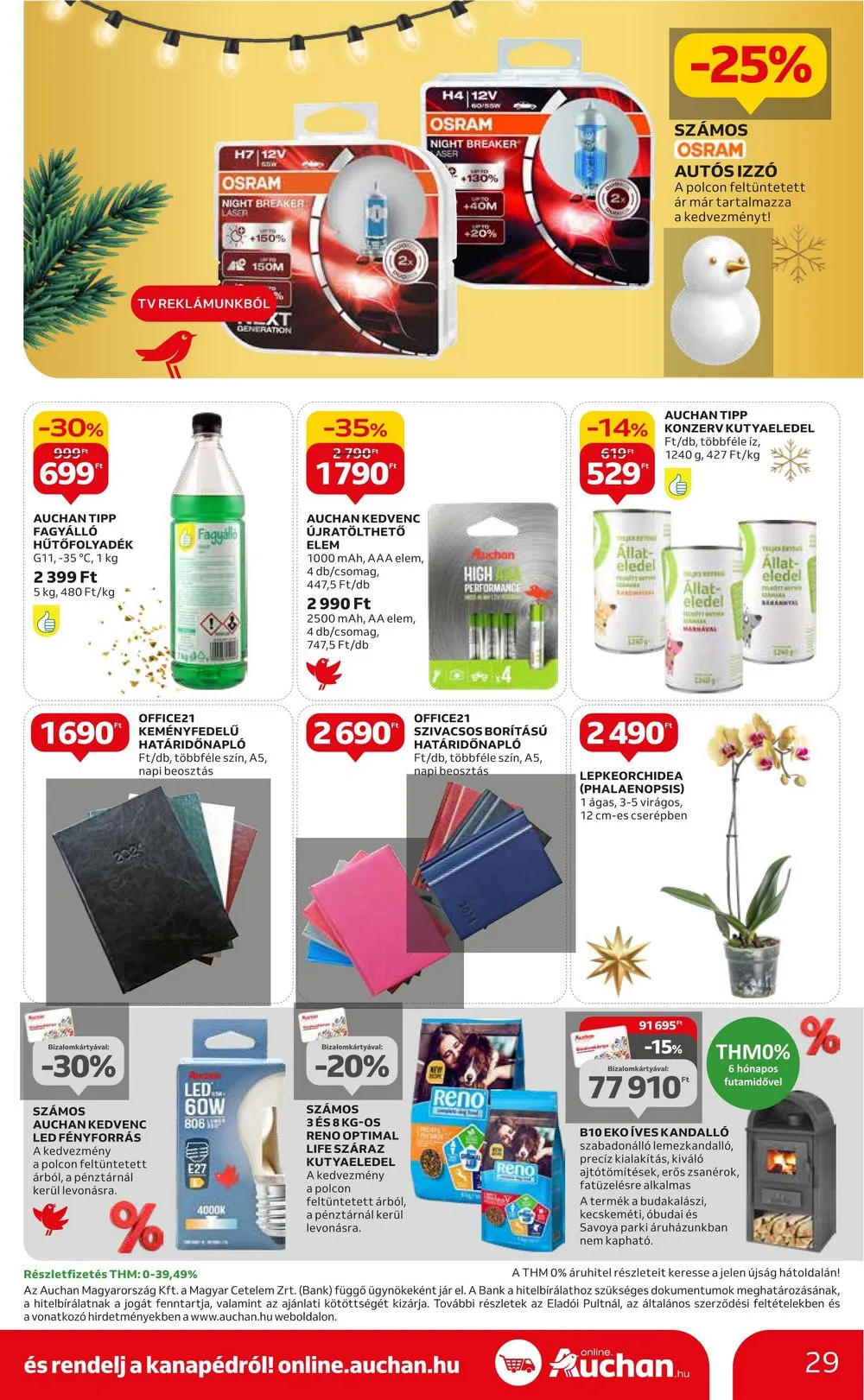 Auchan akciós újság Hipermarket 12.21–12.27 – 29. oldal