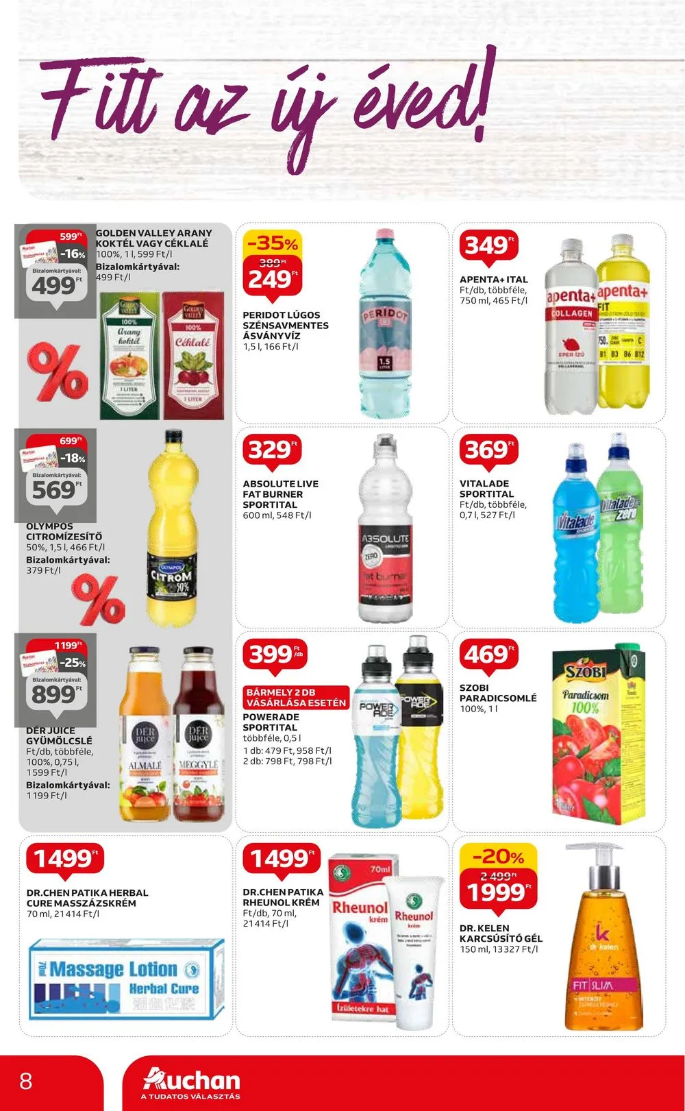 Auchan akciós újság Hipermarket 01.04–01.17 – 8. oldal