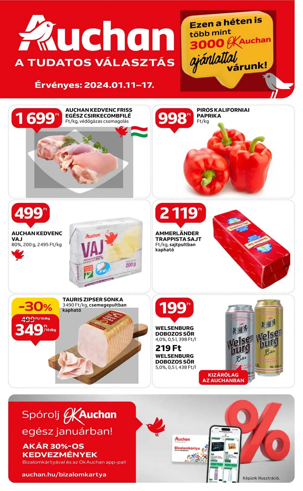 Auchan akciós újság Hipermarket 01.11–01.17