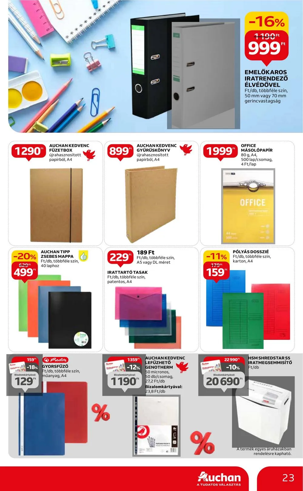 Auchan akciós újság Hipermarket 01.11–01.17 – 23. oldal