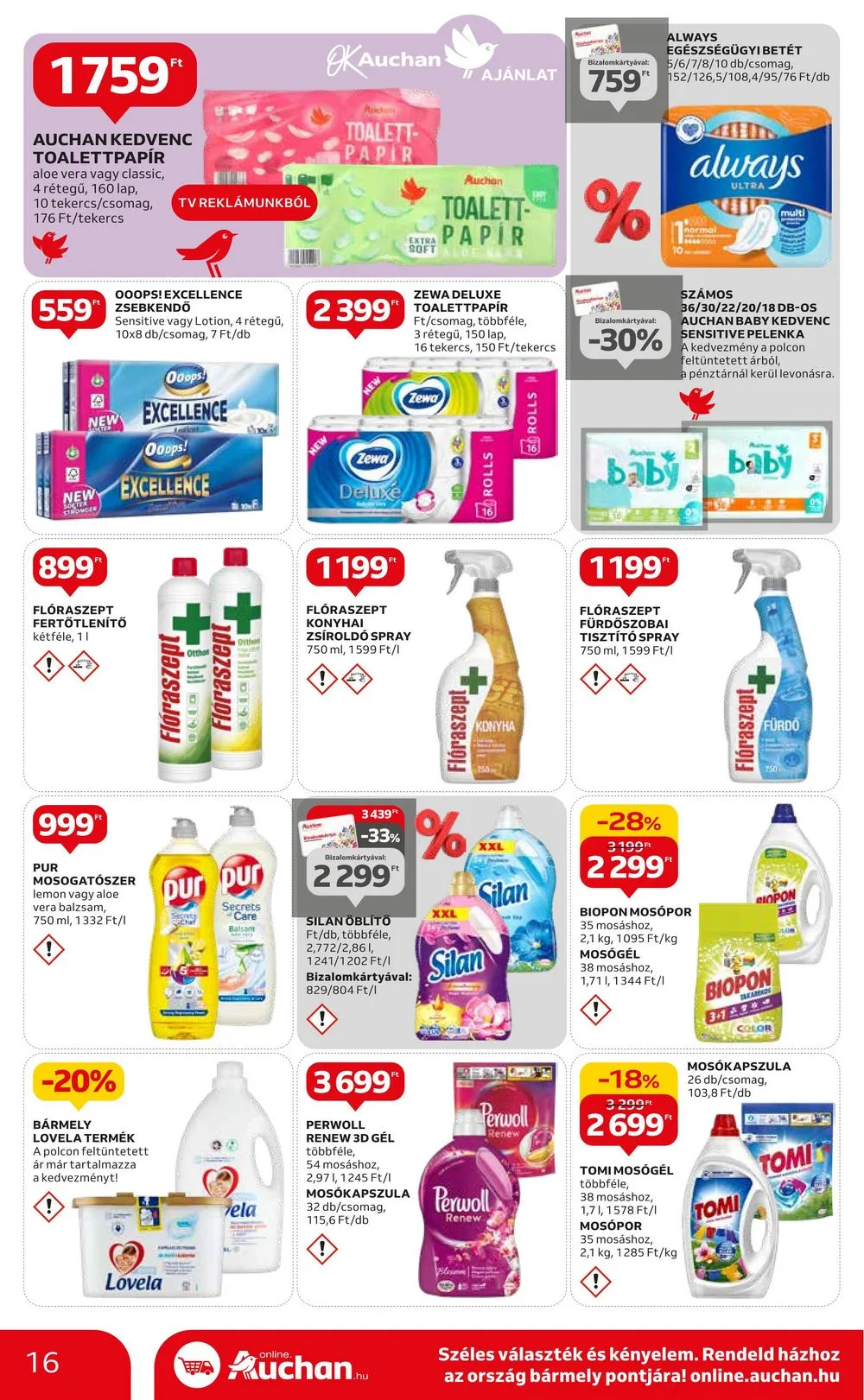 Auchan akciós újság Hipermarket 01.18–01.24 – 16. oldal