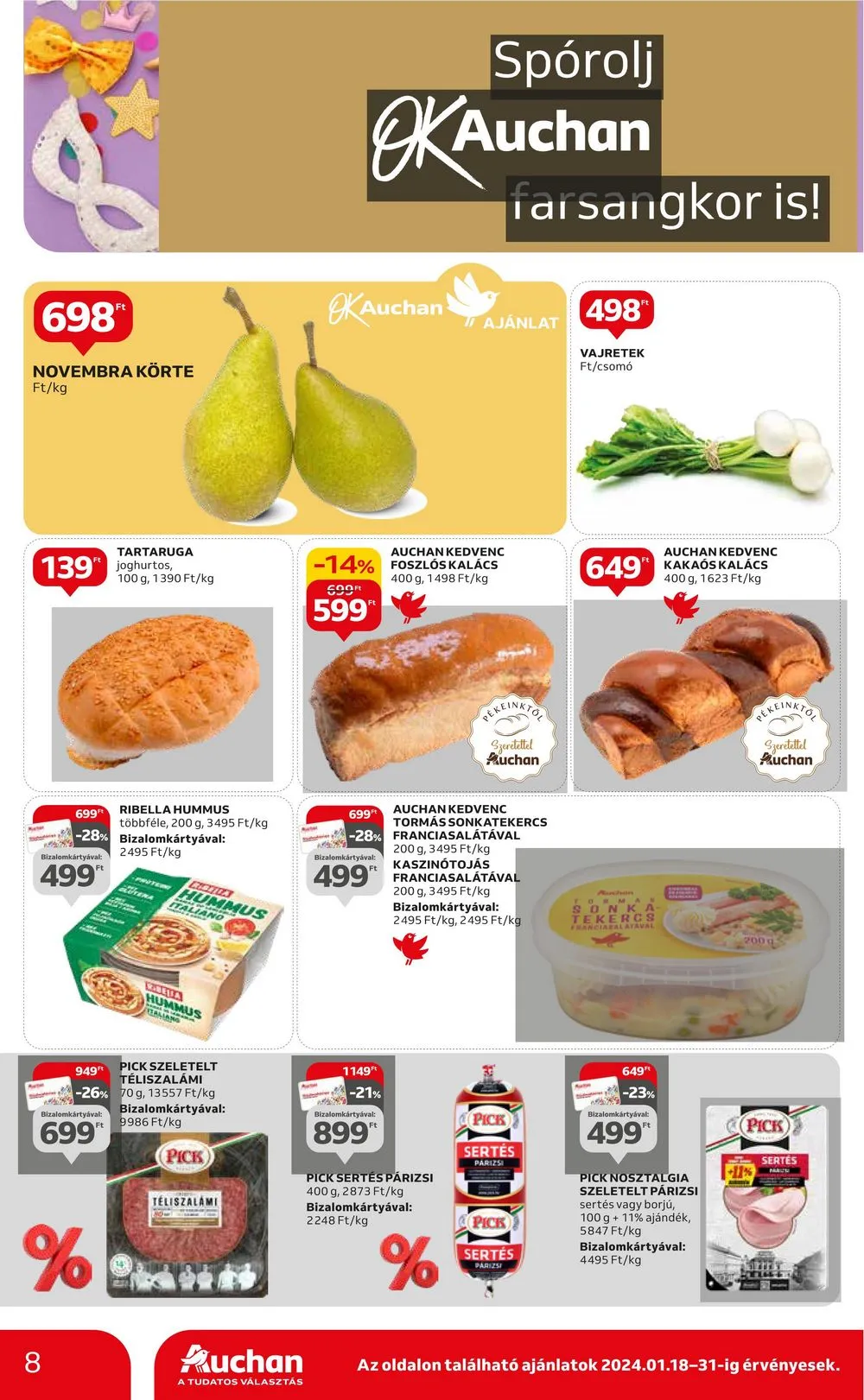 Auchan akciós újság Hipermarket 01.18–01.24 – 8. oldal