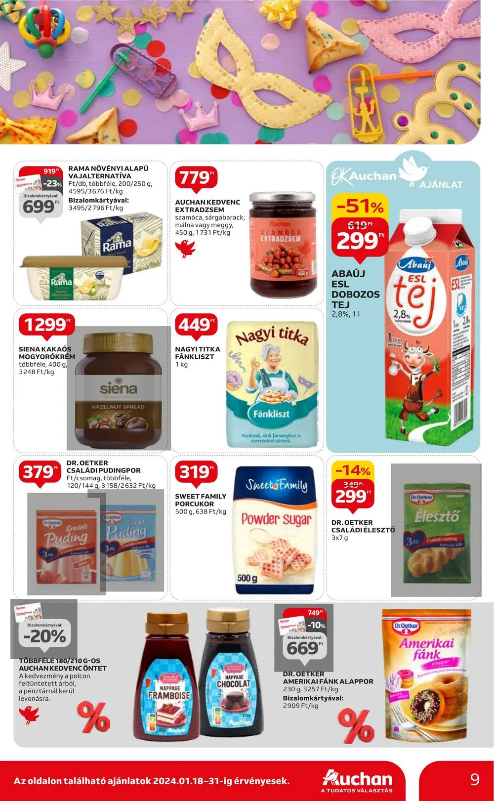 Auchan akciós újság Hipermarket 01.18–01.24 – 9. oldal