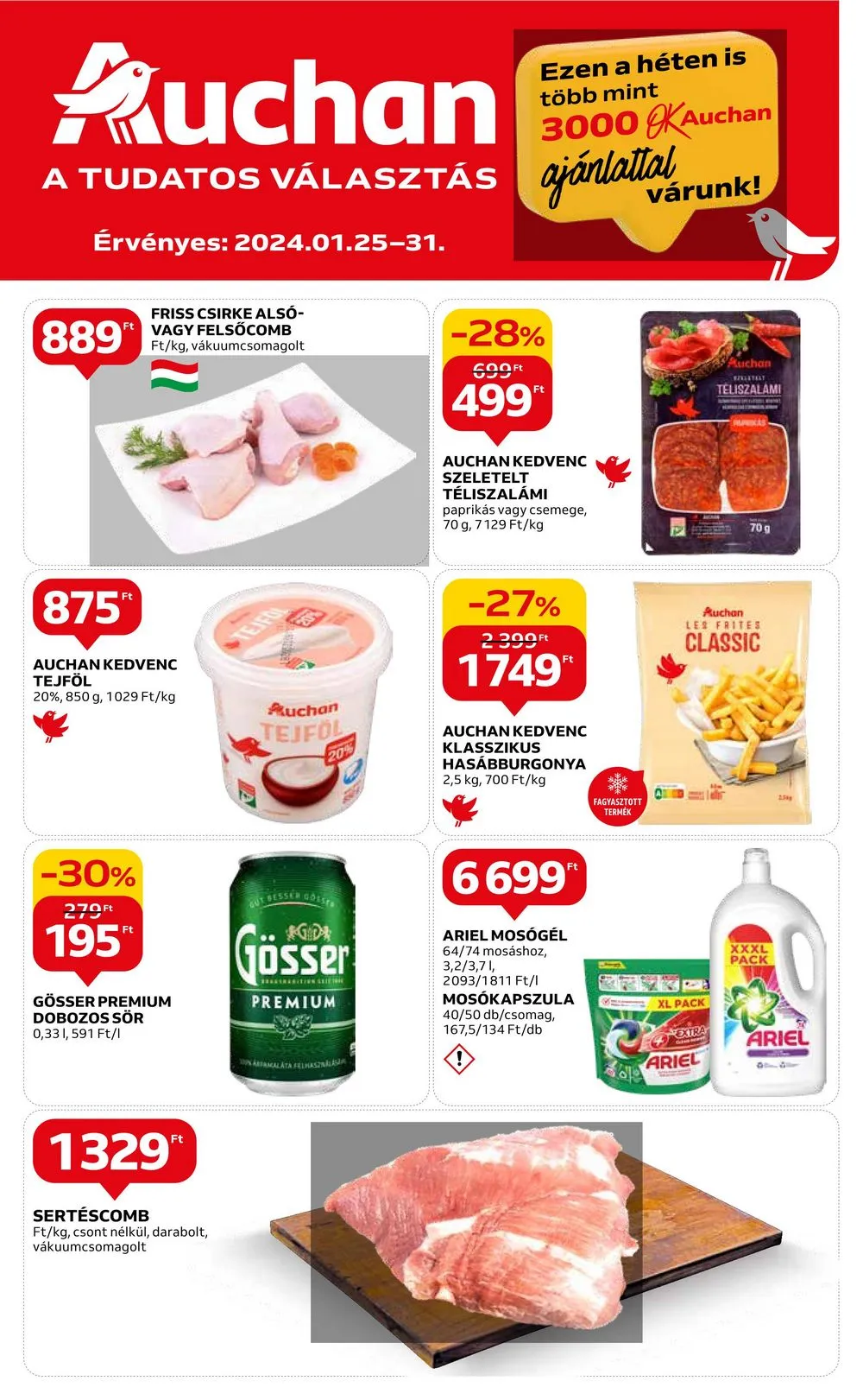 Auchan akciós újság Hipermarket 01.25–01.31