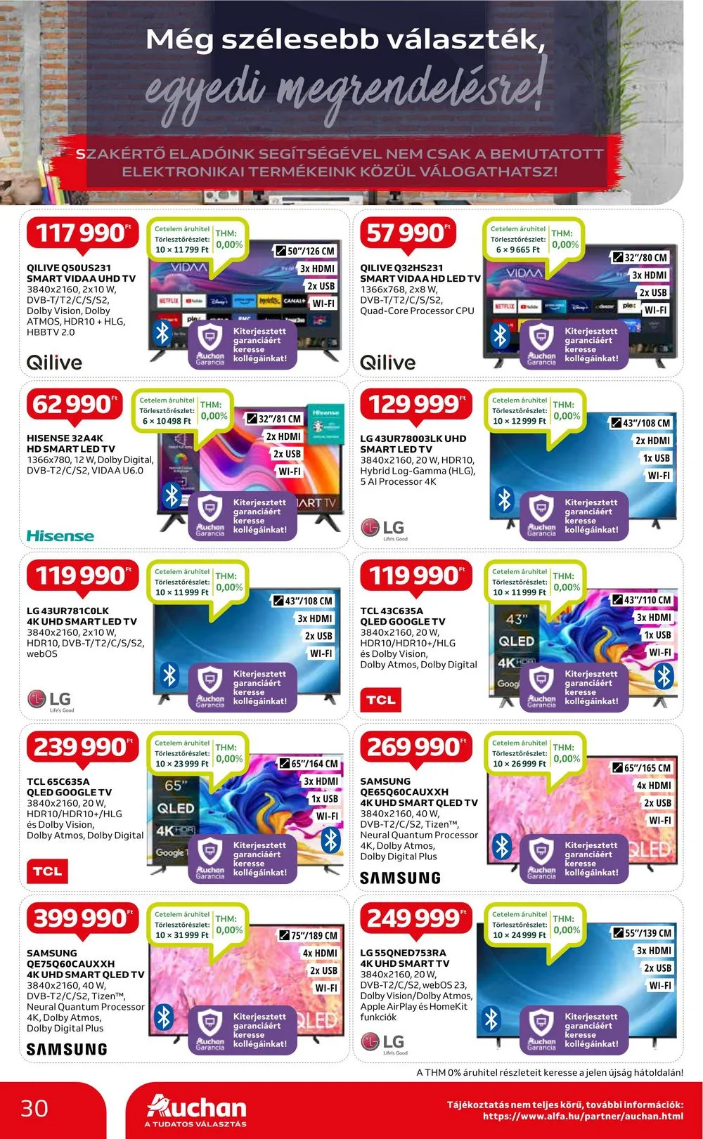Auchan akciós újság Hipermarket 02.08–02.14 – 30. oldal