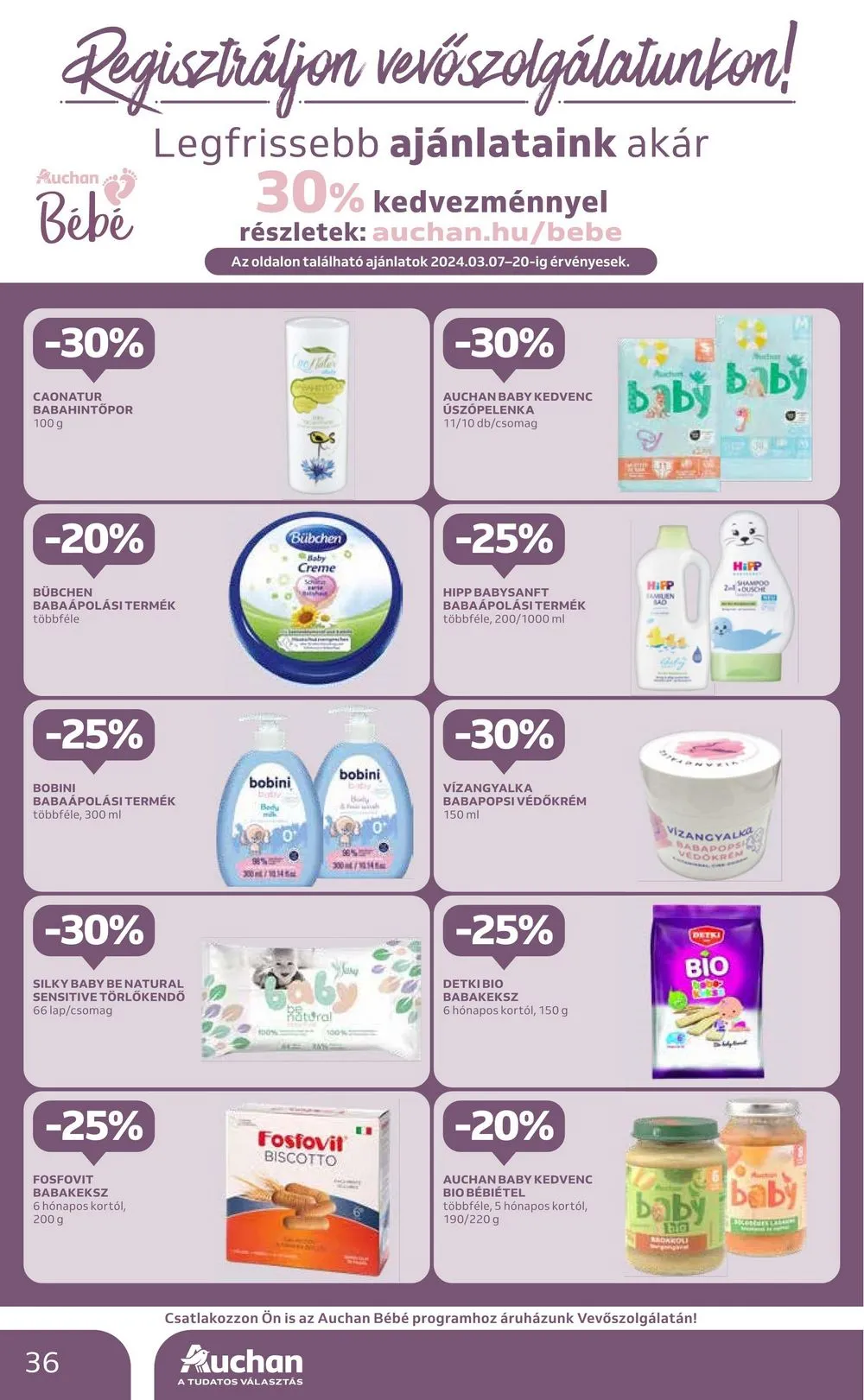 Auchan akciós újság Hipermarket 03.07–03.13 – 36. oldal