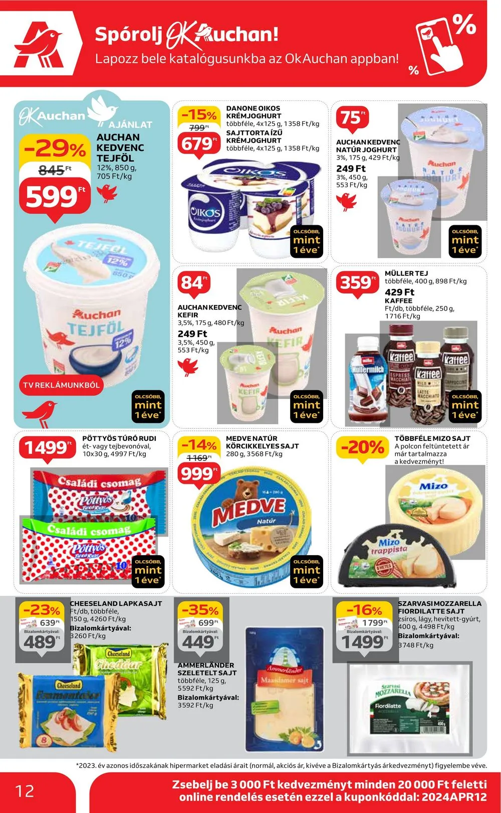 Auchan akciós újság Hipermarket 04.04–04.10 – 12. oldal
