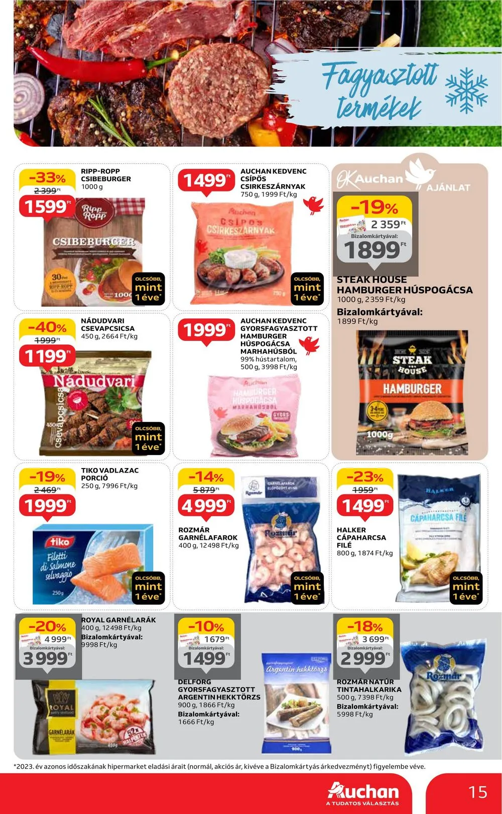 Auchan akciós újság Hipermarket 04.04–04.10 – 15. oldal