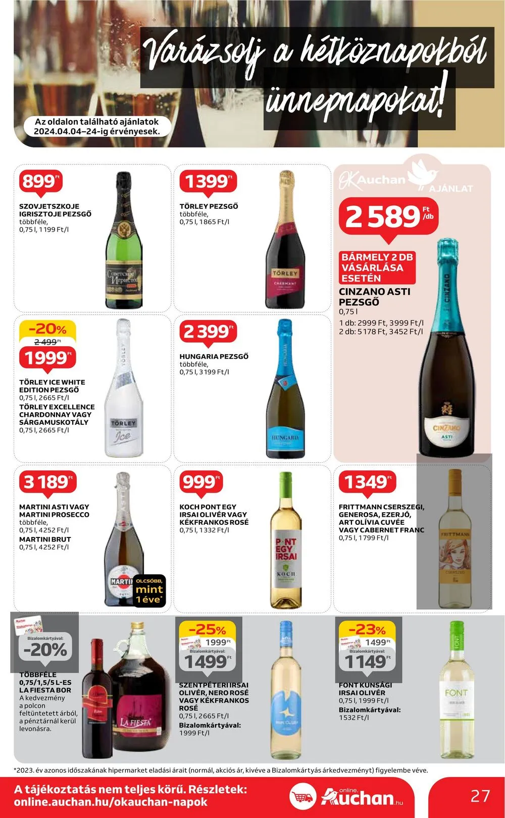 Auchan akciós újság Hipermarket 04.04–04.10 – 27. oldal