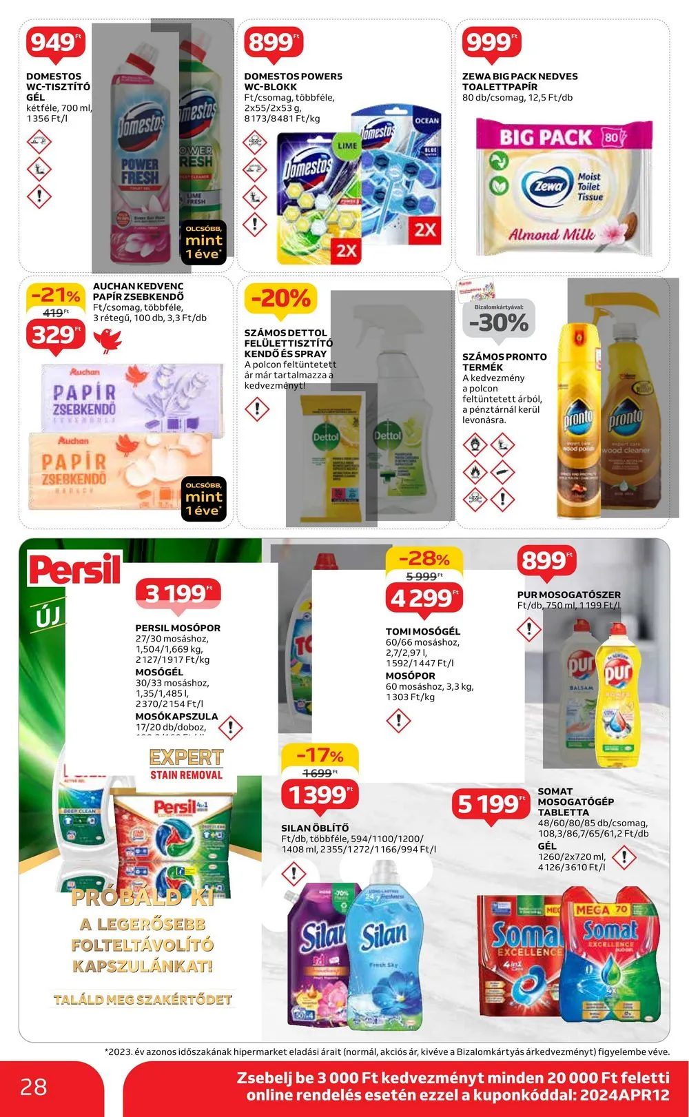 Auchan akciós újság Hipermarket 04.04–04.10 – 28. oldal