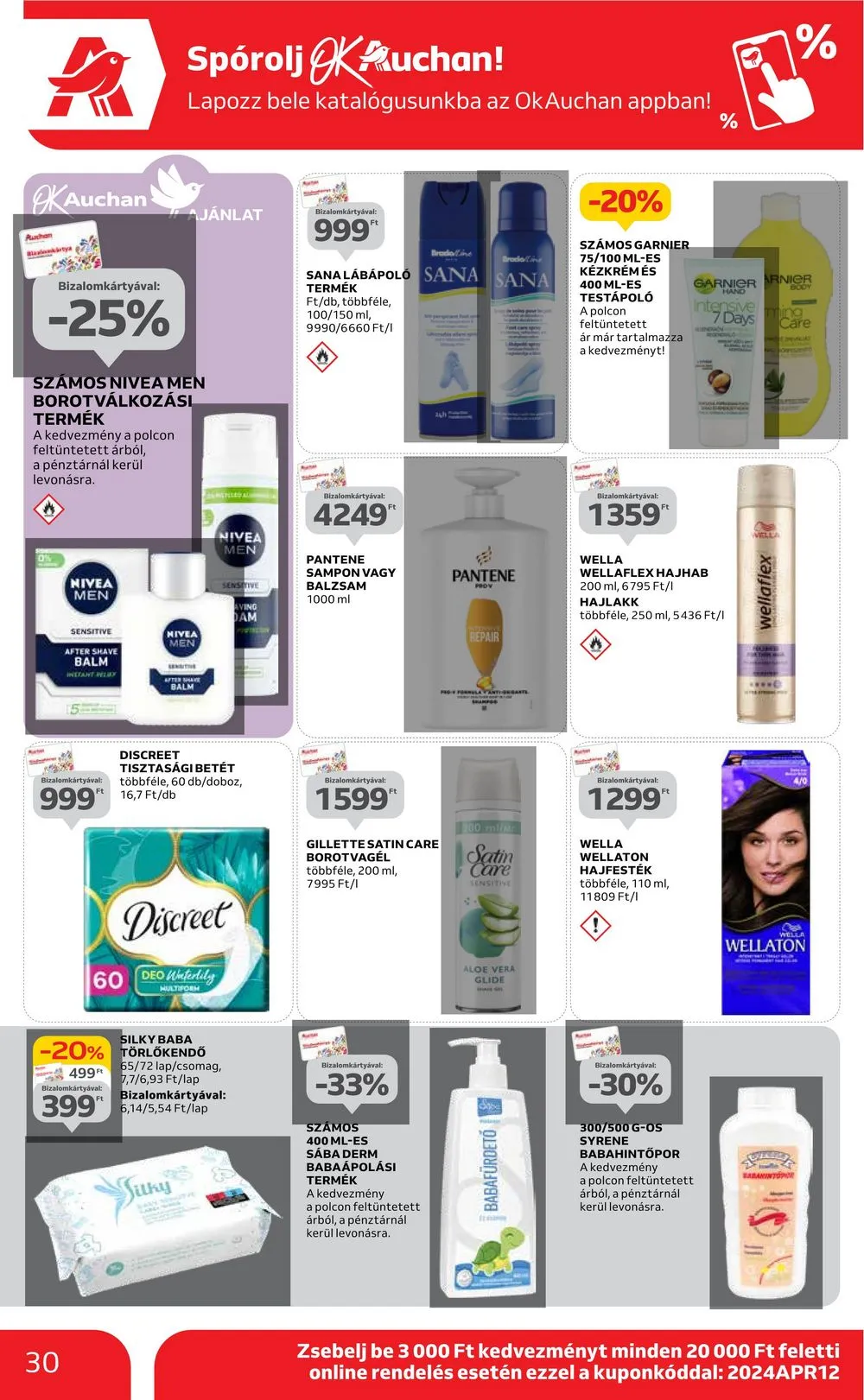 Auchan akciós újság Hipermarket 04.04–04.10 – 30. oldal