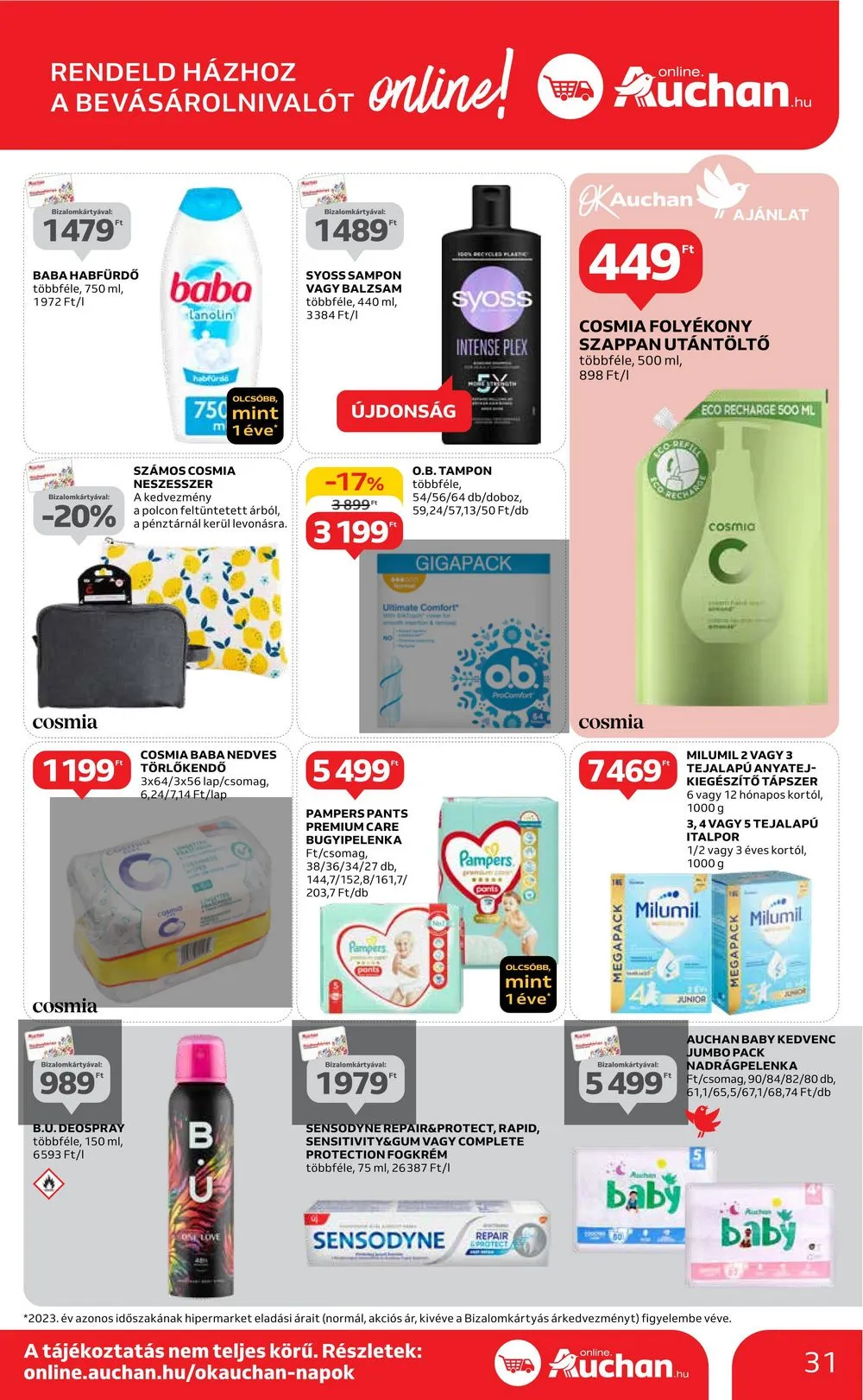 Auchan akciós újság Hipermarket 04.04–04.10 – 31. oldal