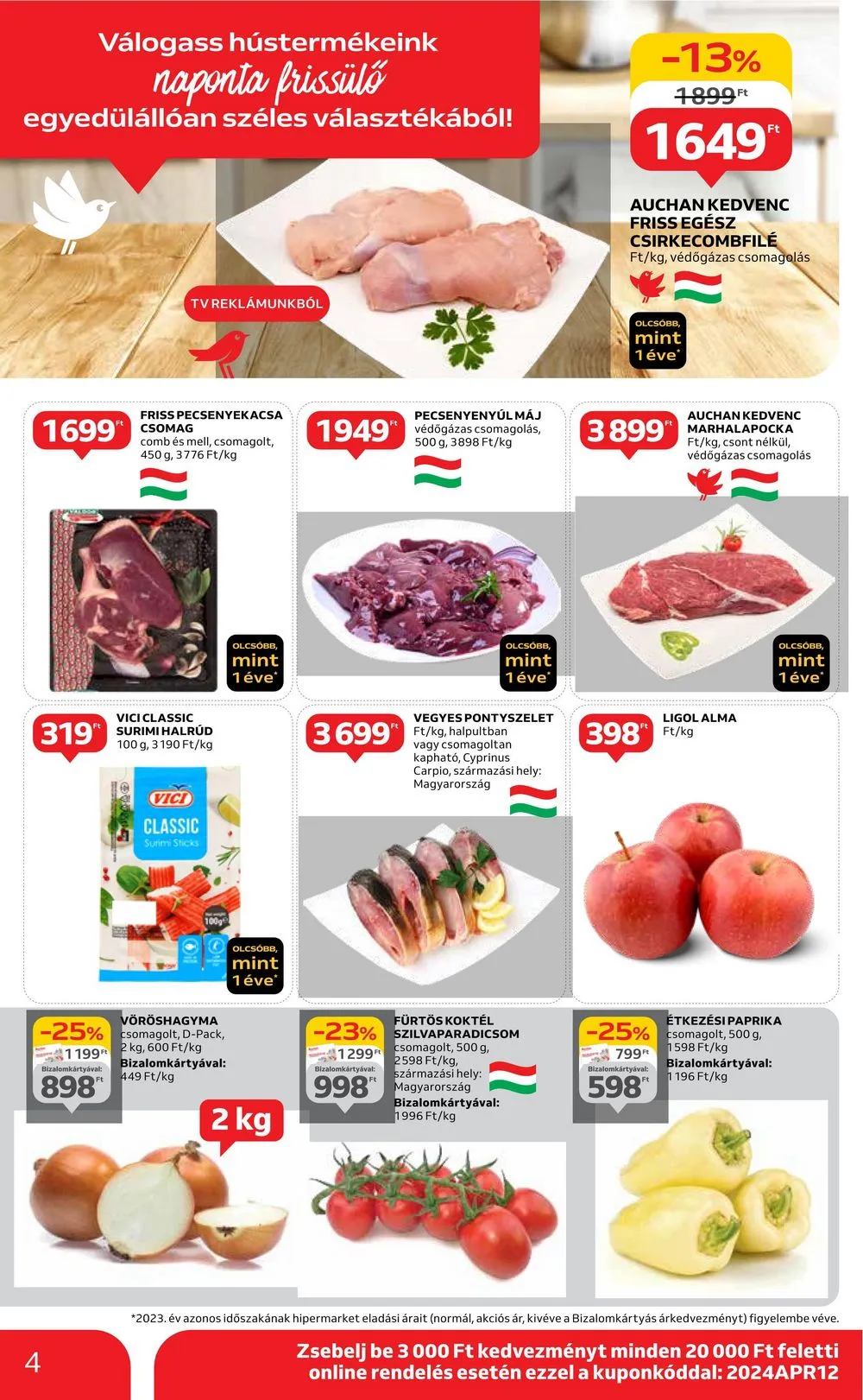 Auchan akciós újság Hipermarket 04.04–04.10 – 4. oldal