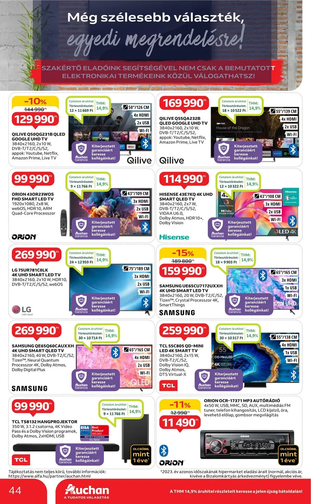 Auchan akciós újság Hipermarket 04.04–04.10 – 44. oldal