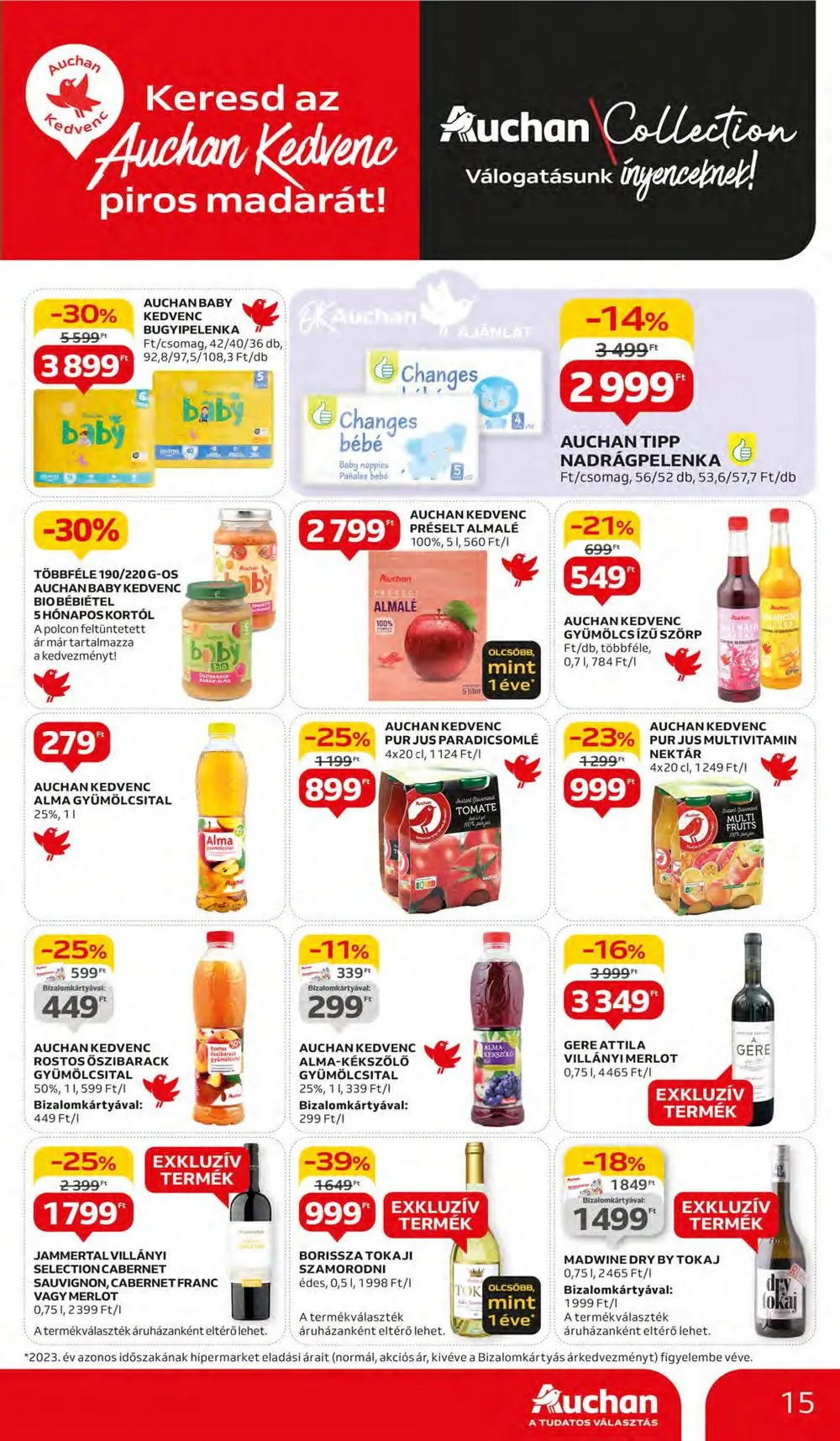 Auchan akciós újság Hipermarket 04.11–04.17 – 15. oldal