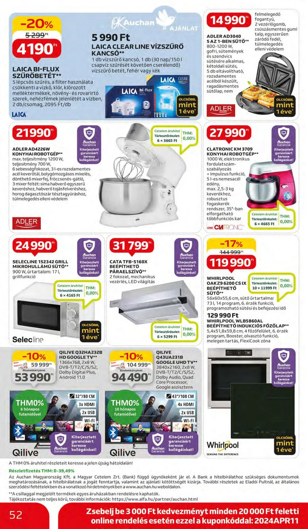 Auchan akciós újság Hipermarket 04.11–04.17 – 52. oldal