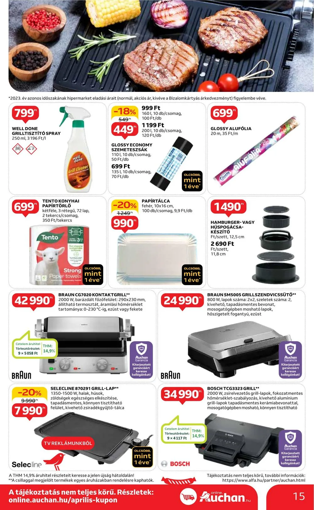 Auchan akciós újság Hipermarket 04.18–04.24 – 15. oldal