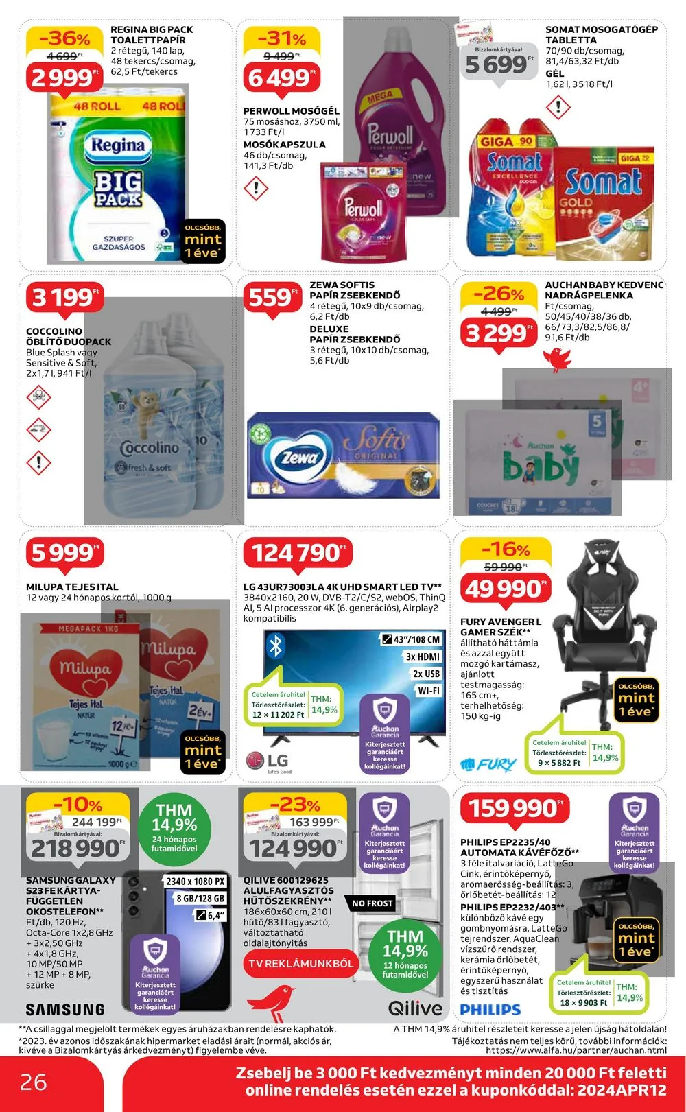 Auchan akciós újság Hipermarket 04.18–04.24 – 26. oldal