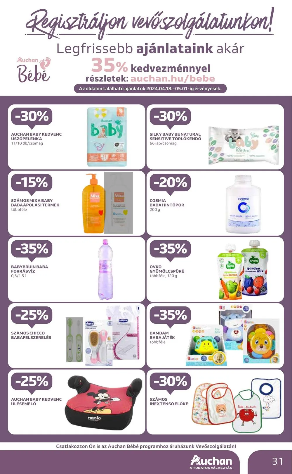 Auchan akciós újság Hipermarket 04.18–04.24 – 31. oldal